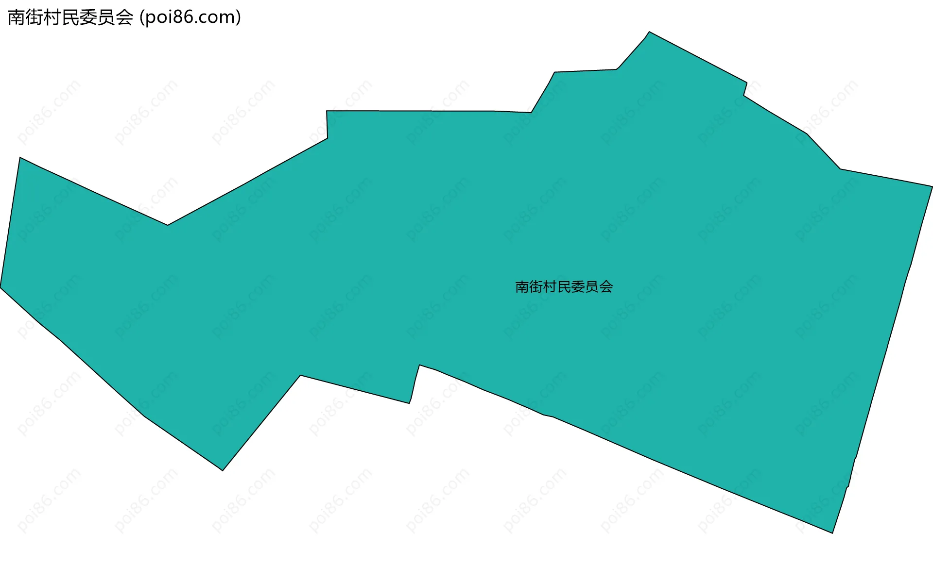 南街村民委员会边界地图