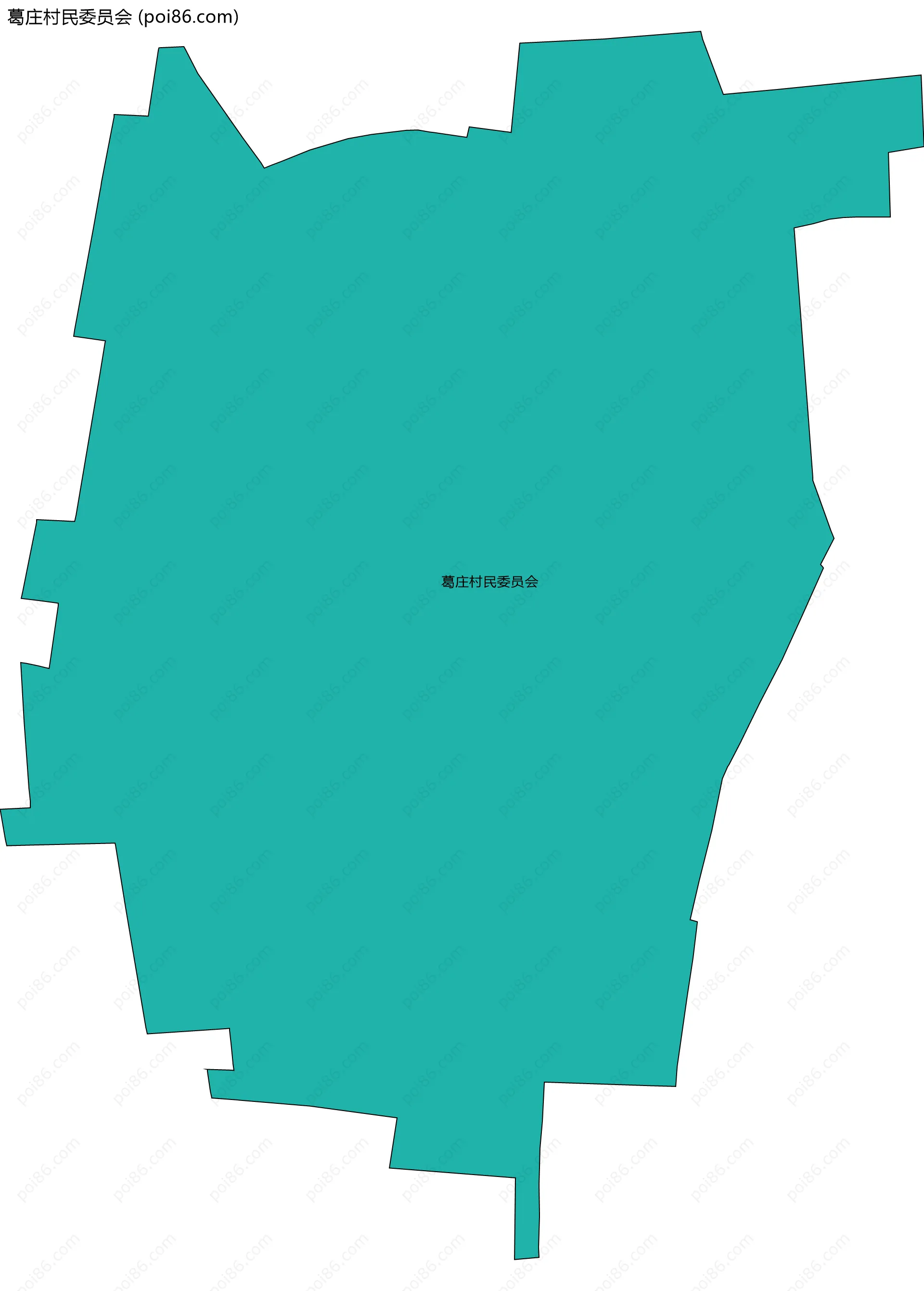 葛庄村民委员会边界地图