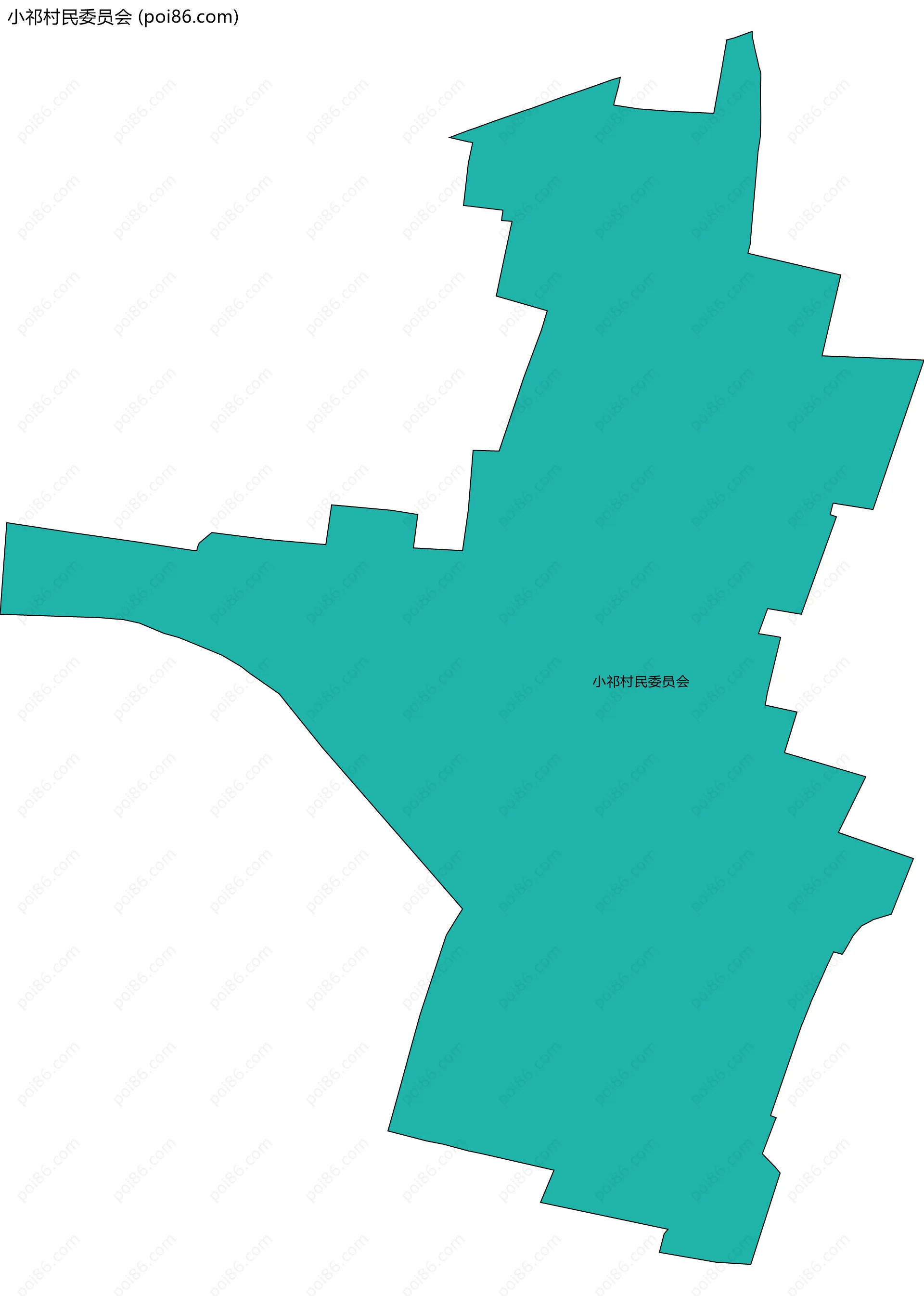 小祁村民委员会边界地图