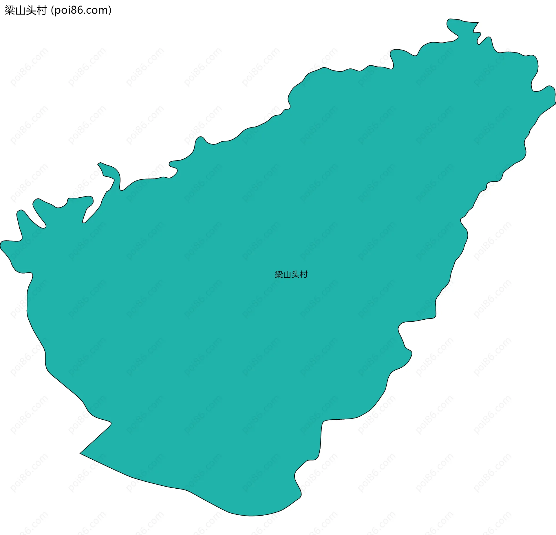 梁山头村边界地图