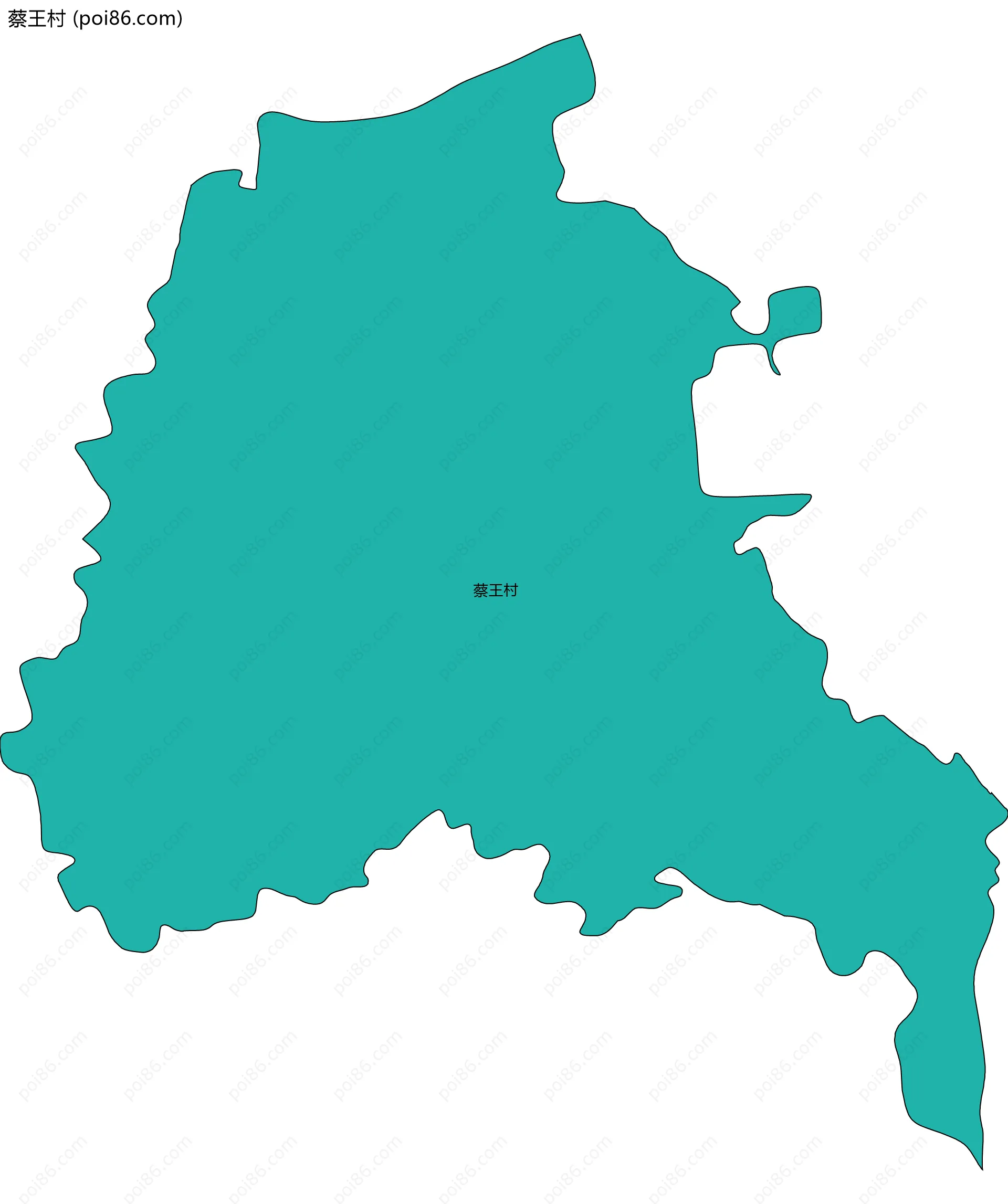 蔡王村边界地图