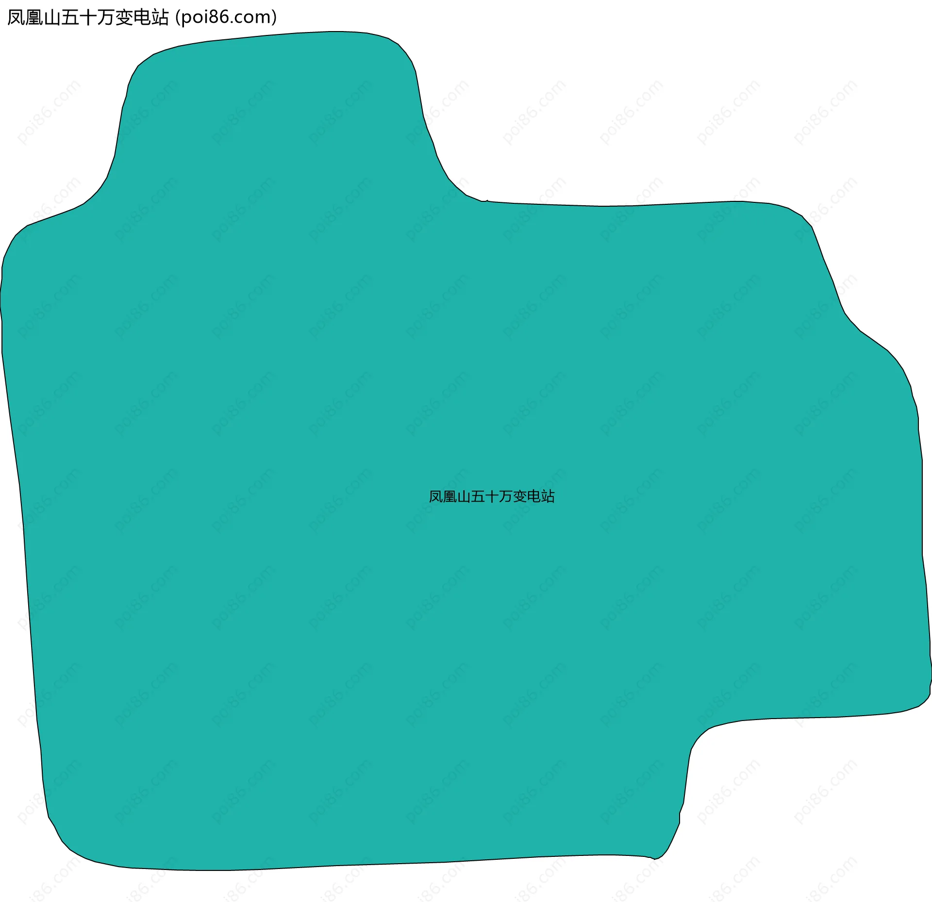 凤凰山五十万变电站边界地图