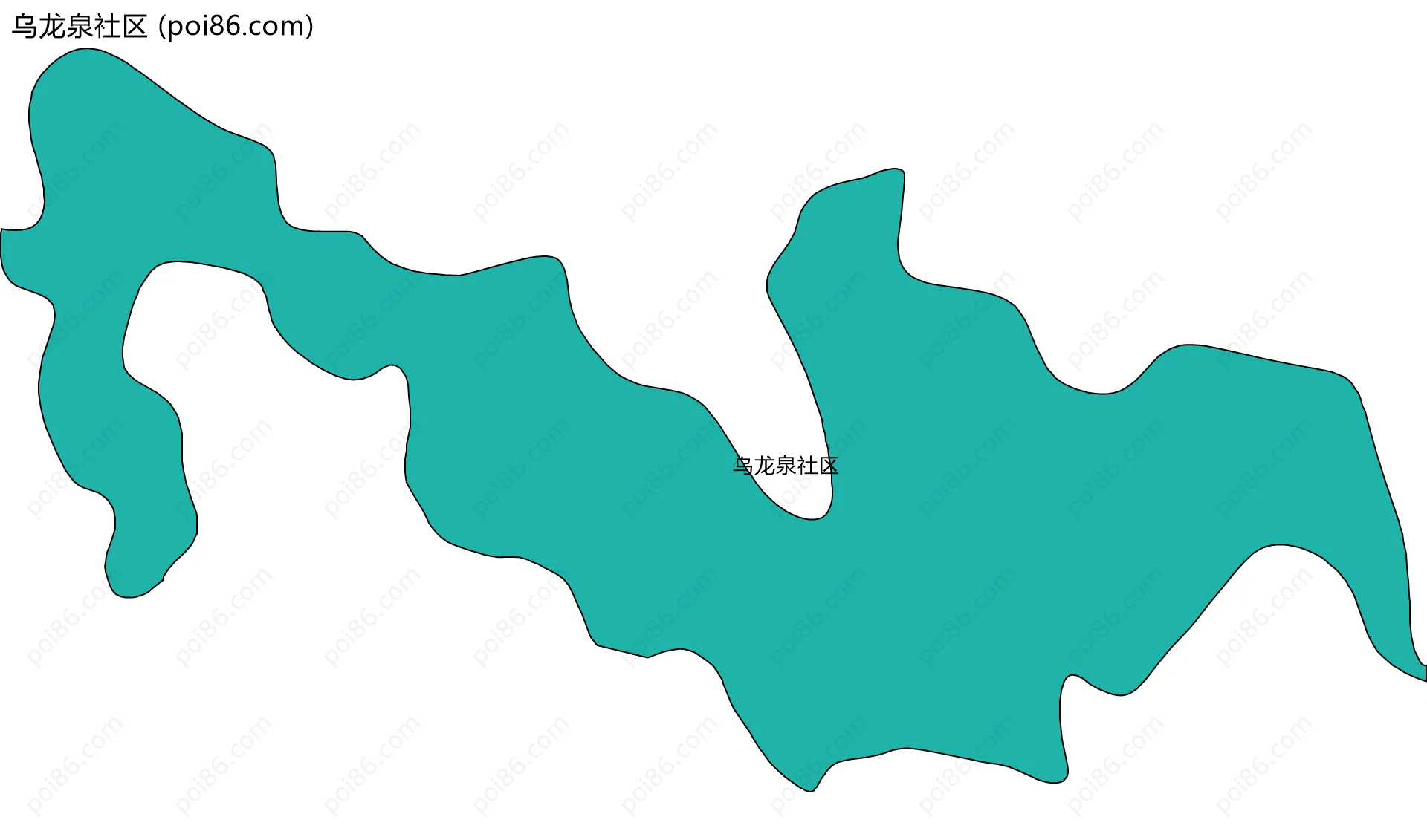 乌龙泉社区边界地图