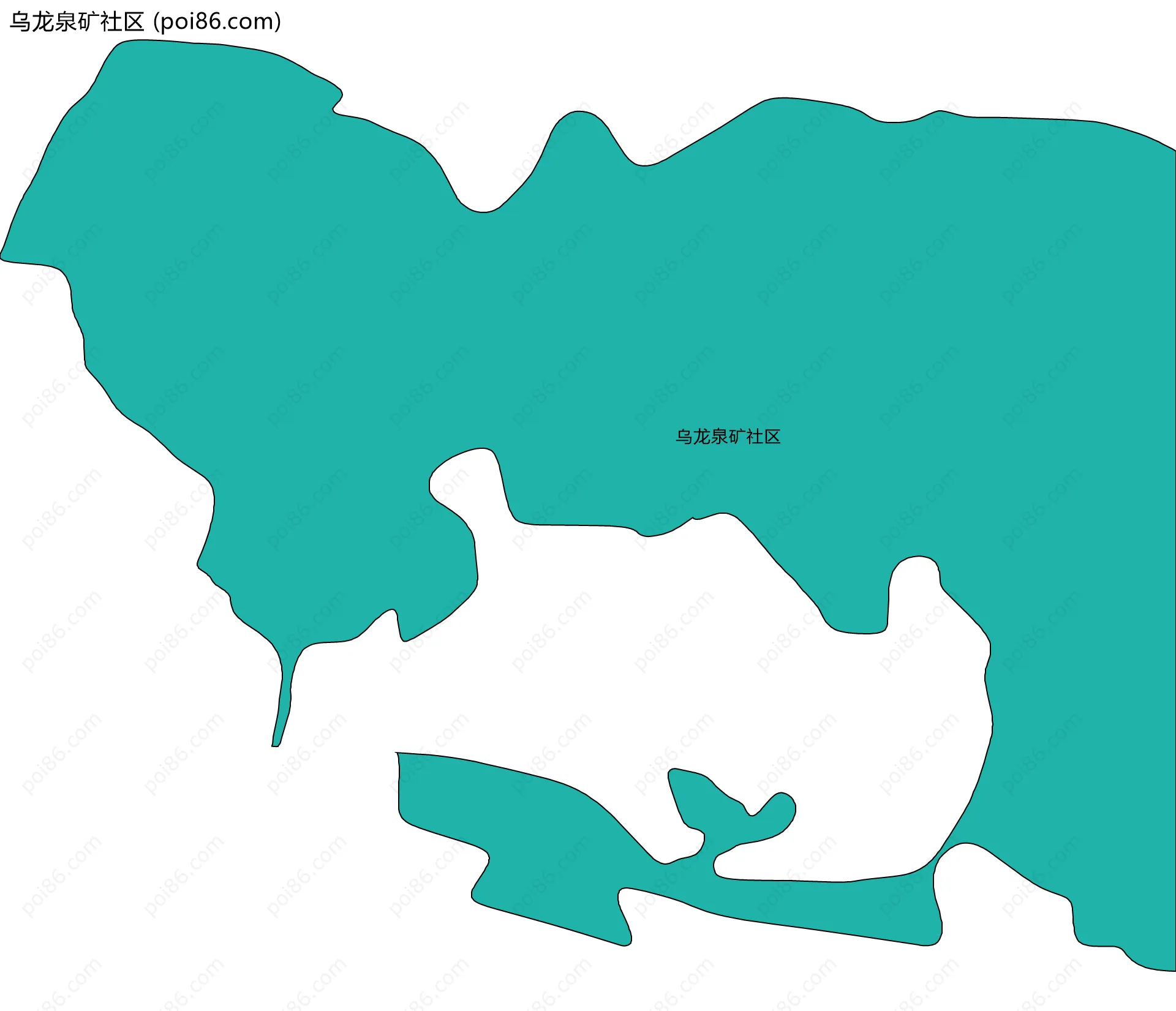 乌龙泉矿社区边界地图
