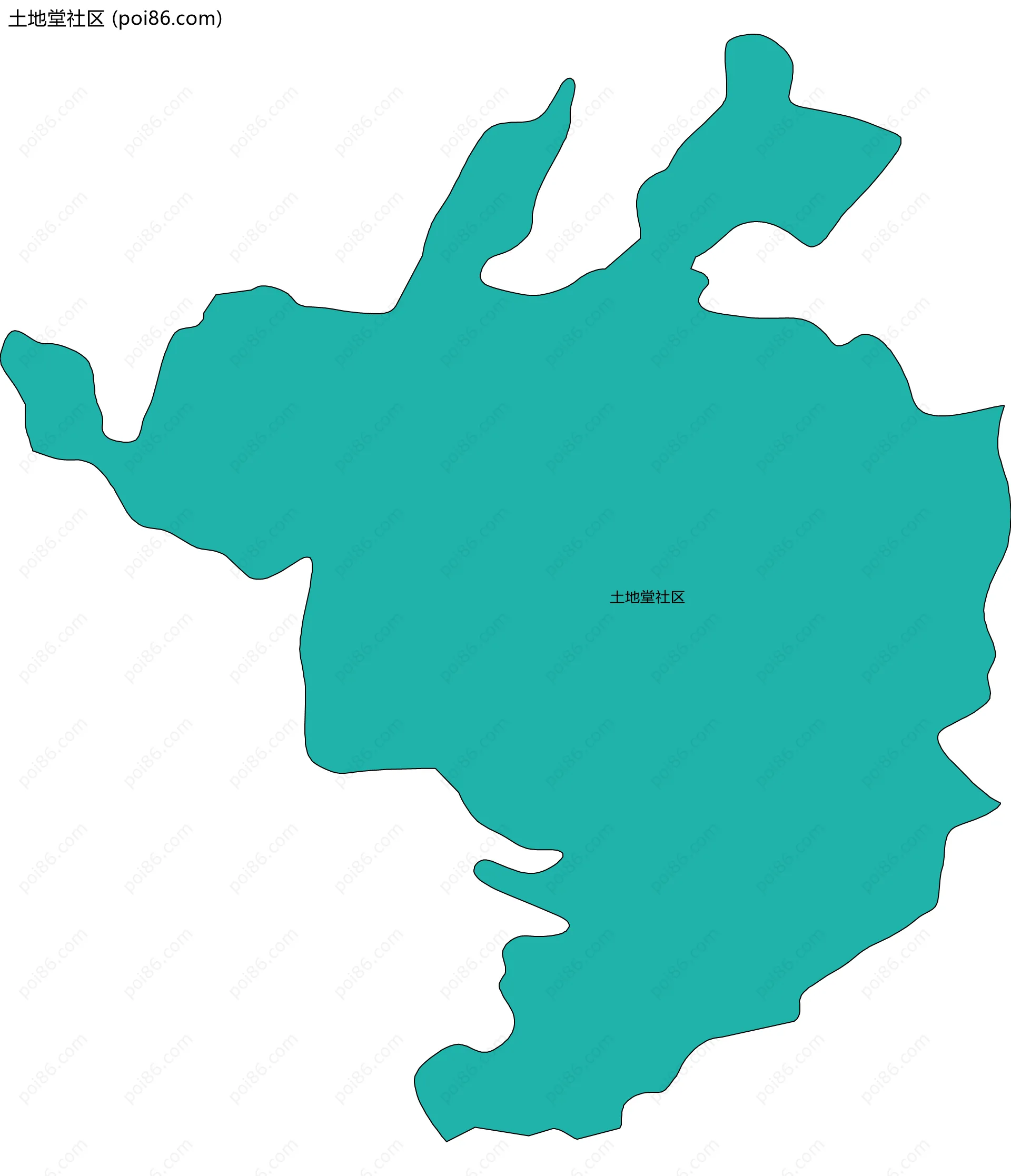 土地堂社区边界地图