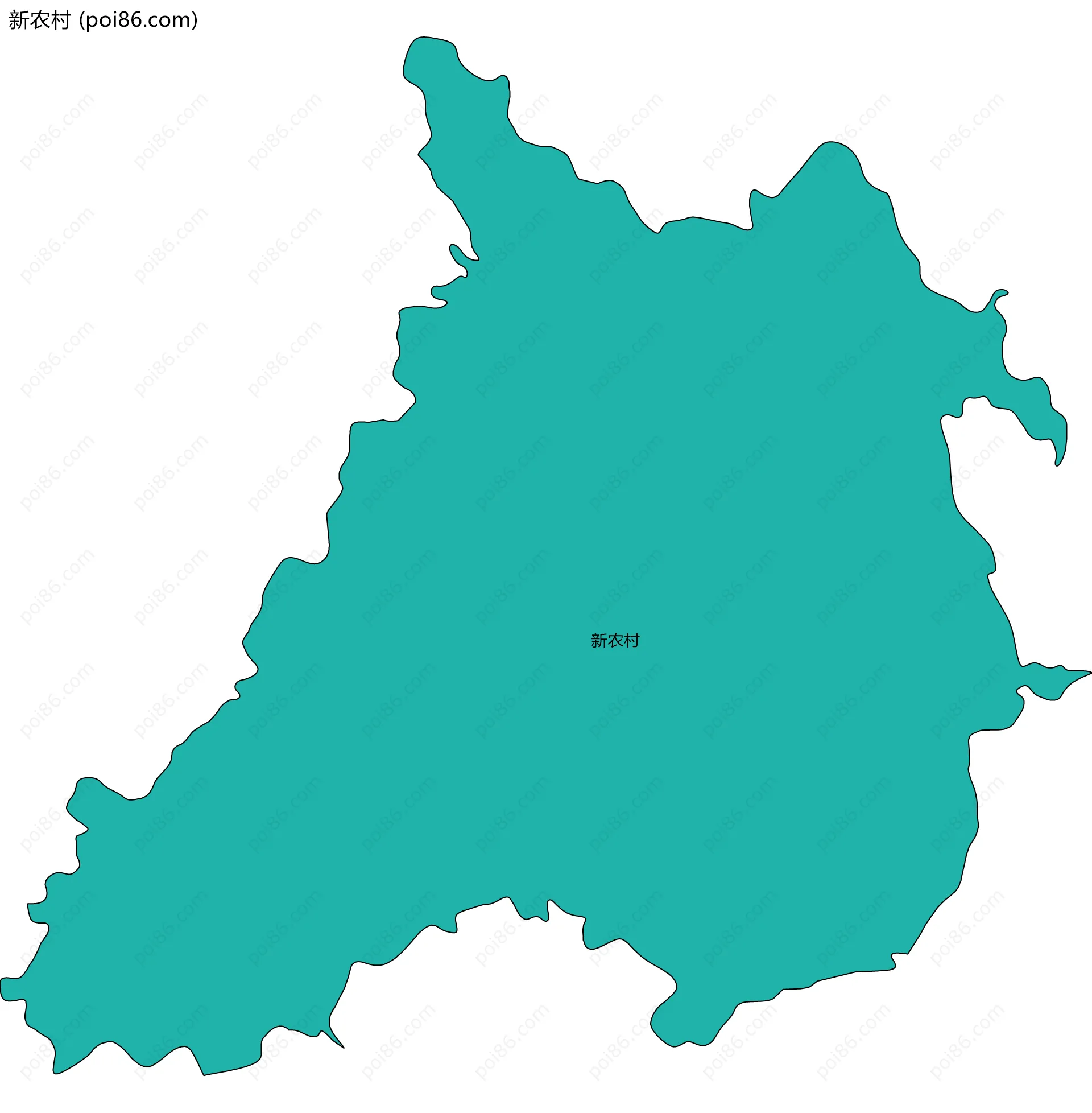 新农村边界地图