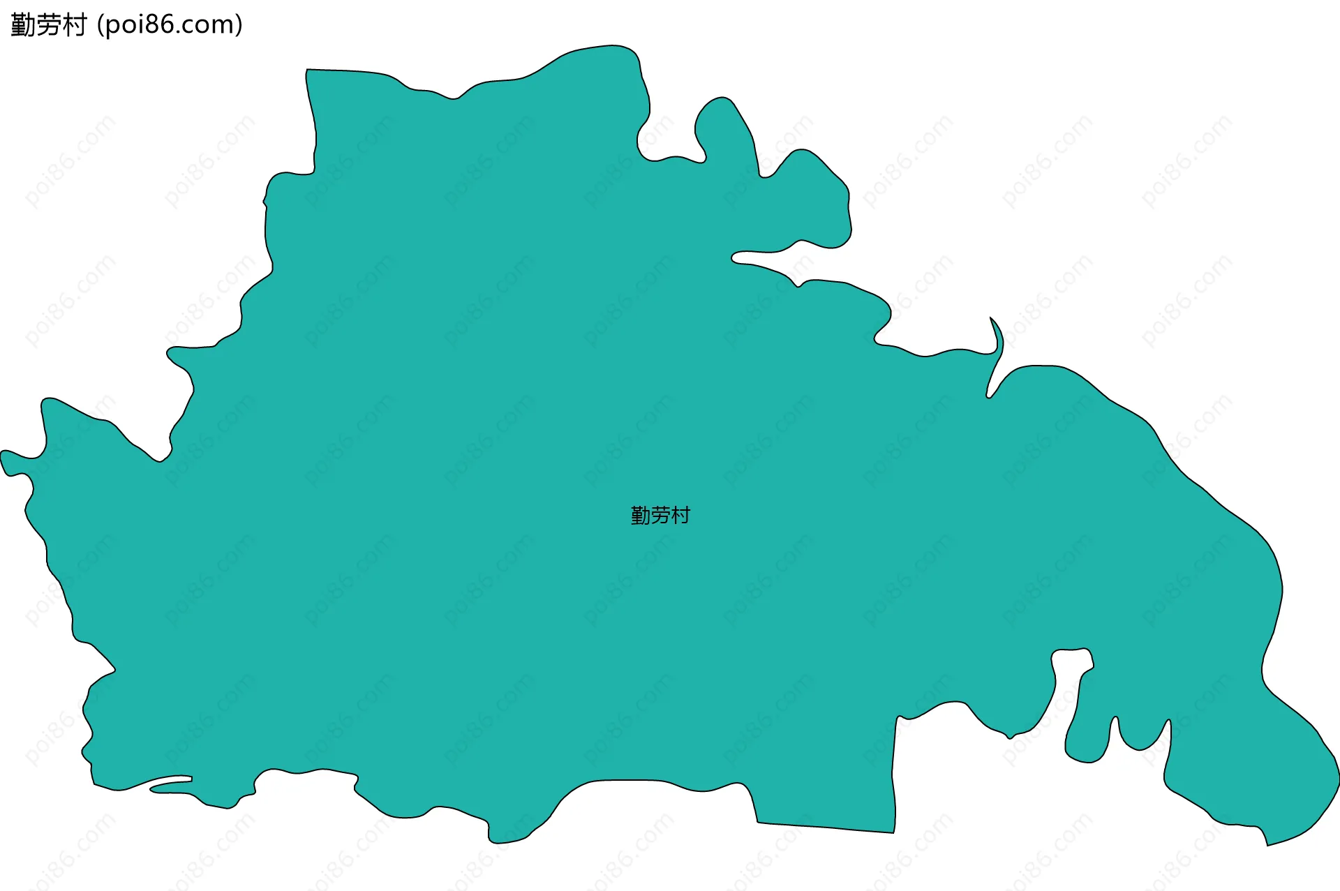 勤劳村边界地图