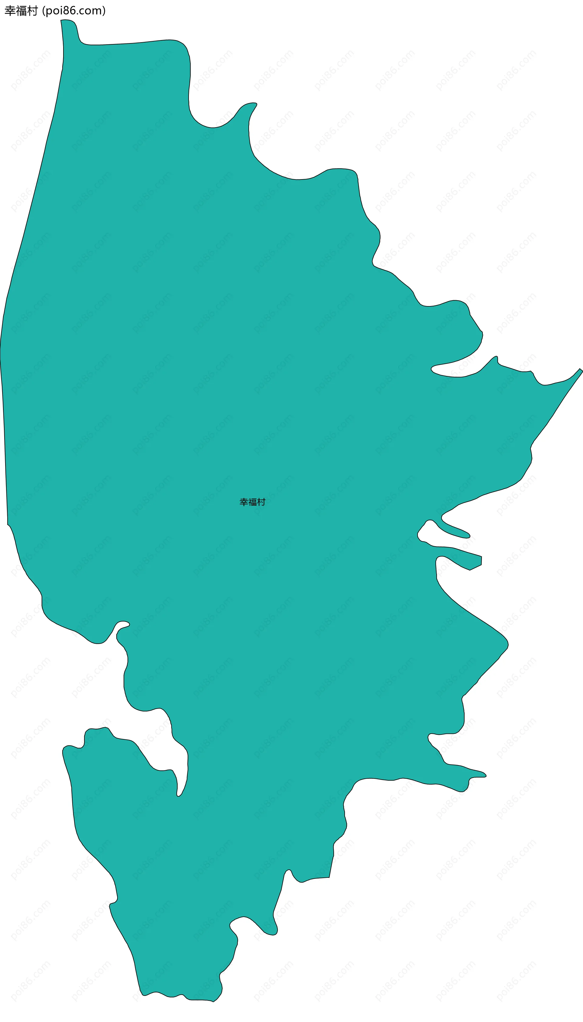 幸福村边界地图