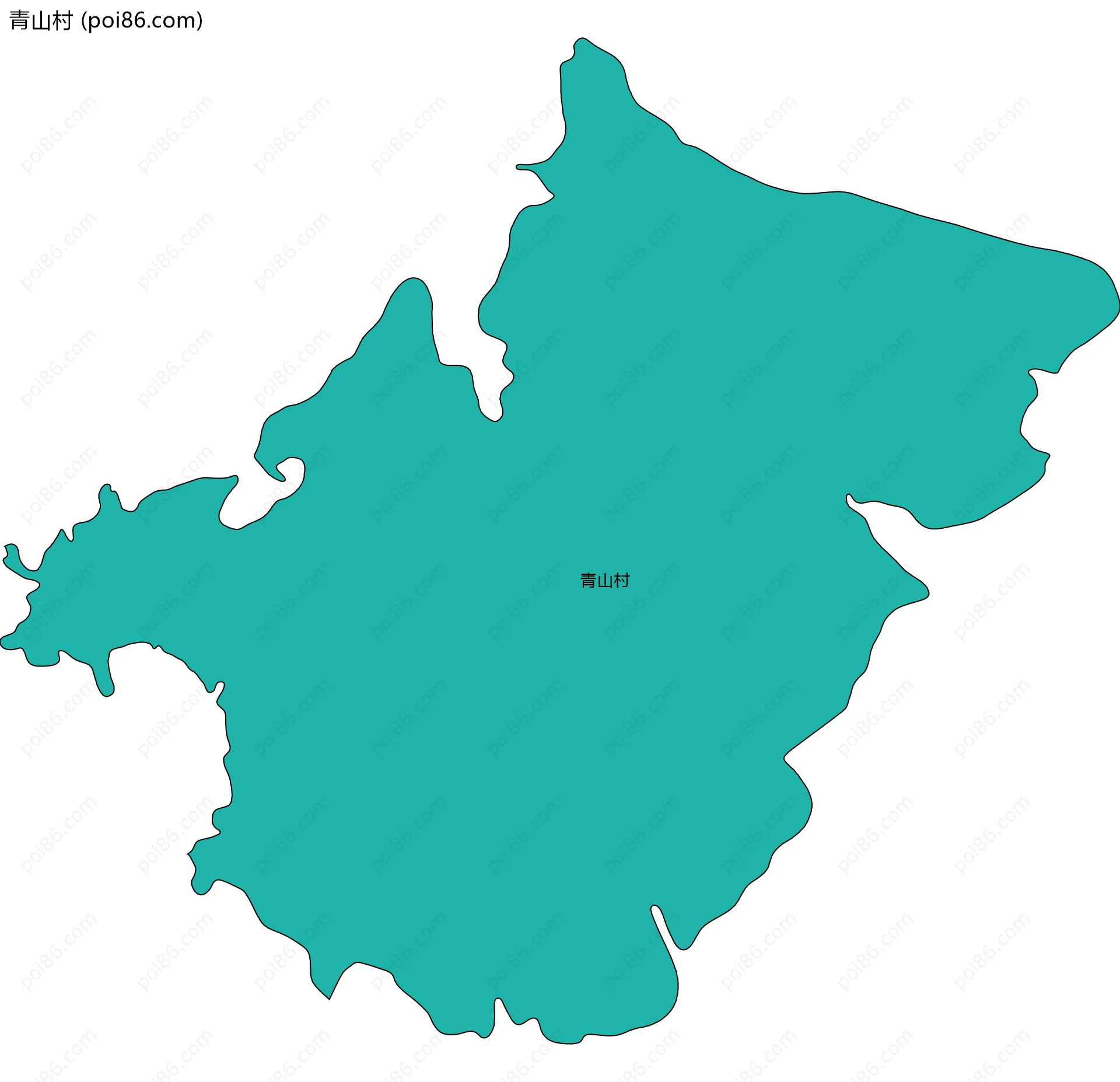 青山村边界地图