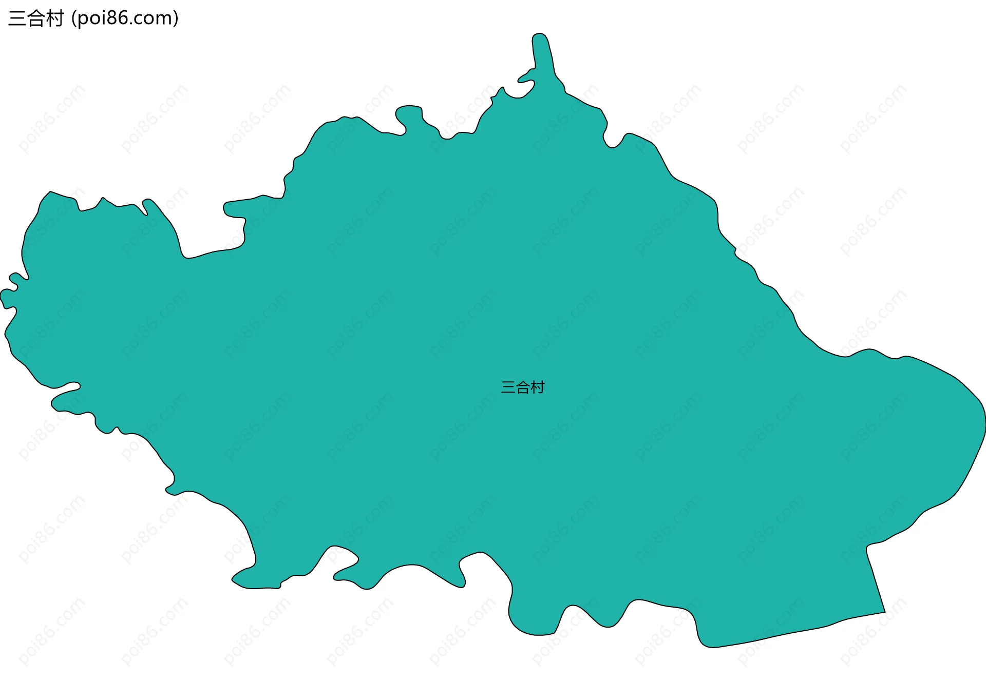 三合村边界地图