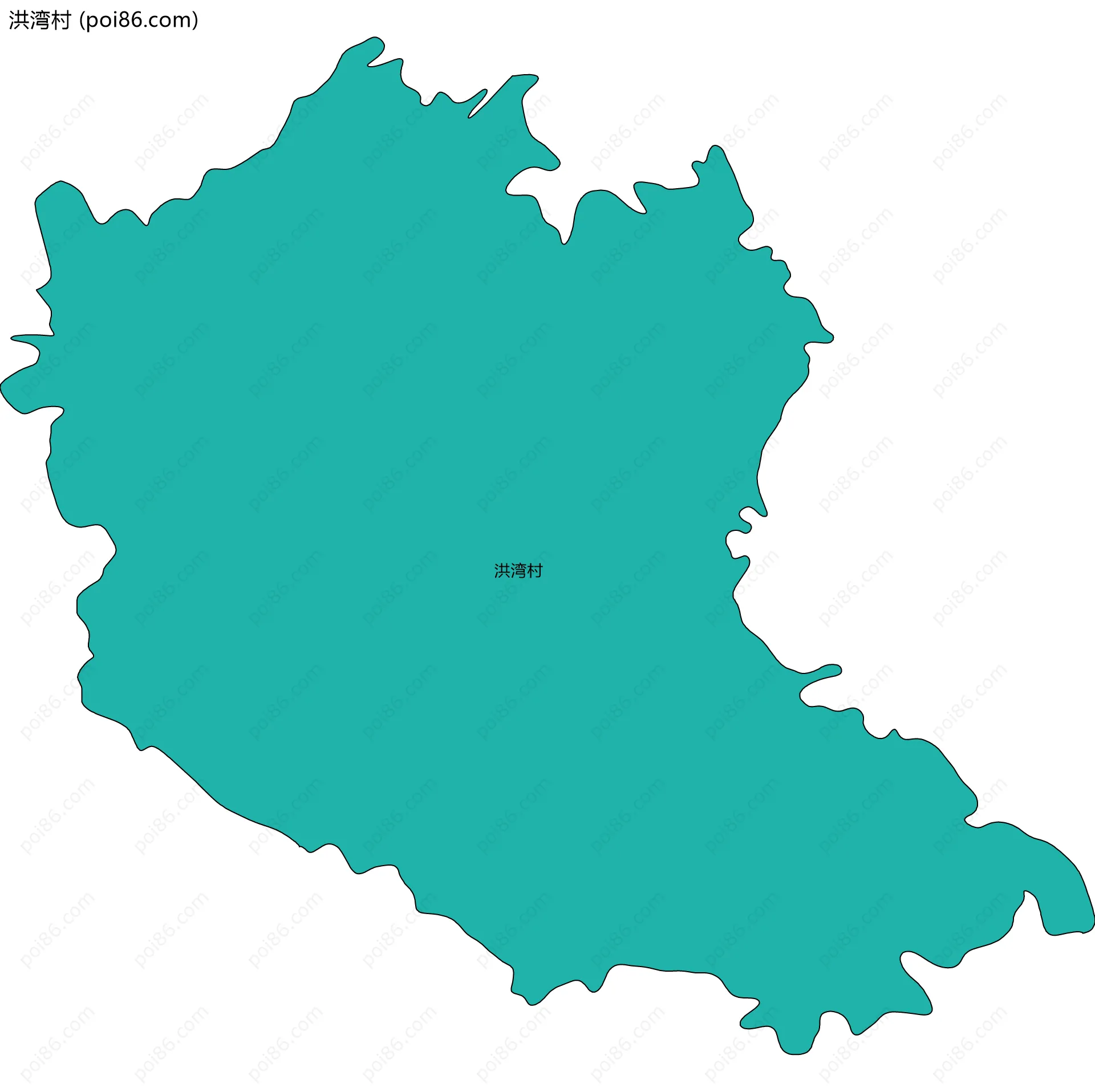 洪湾村边界地图