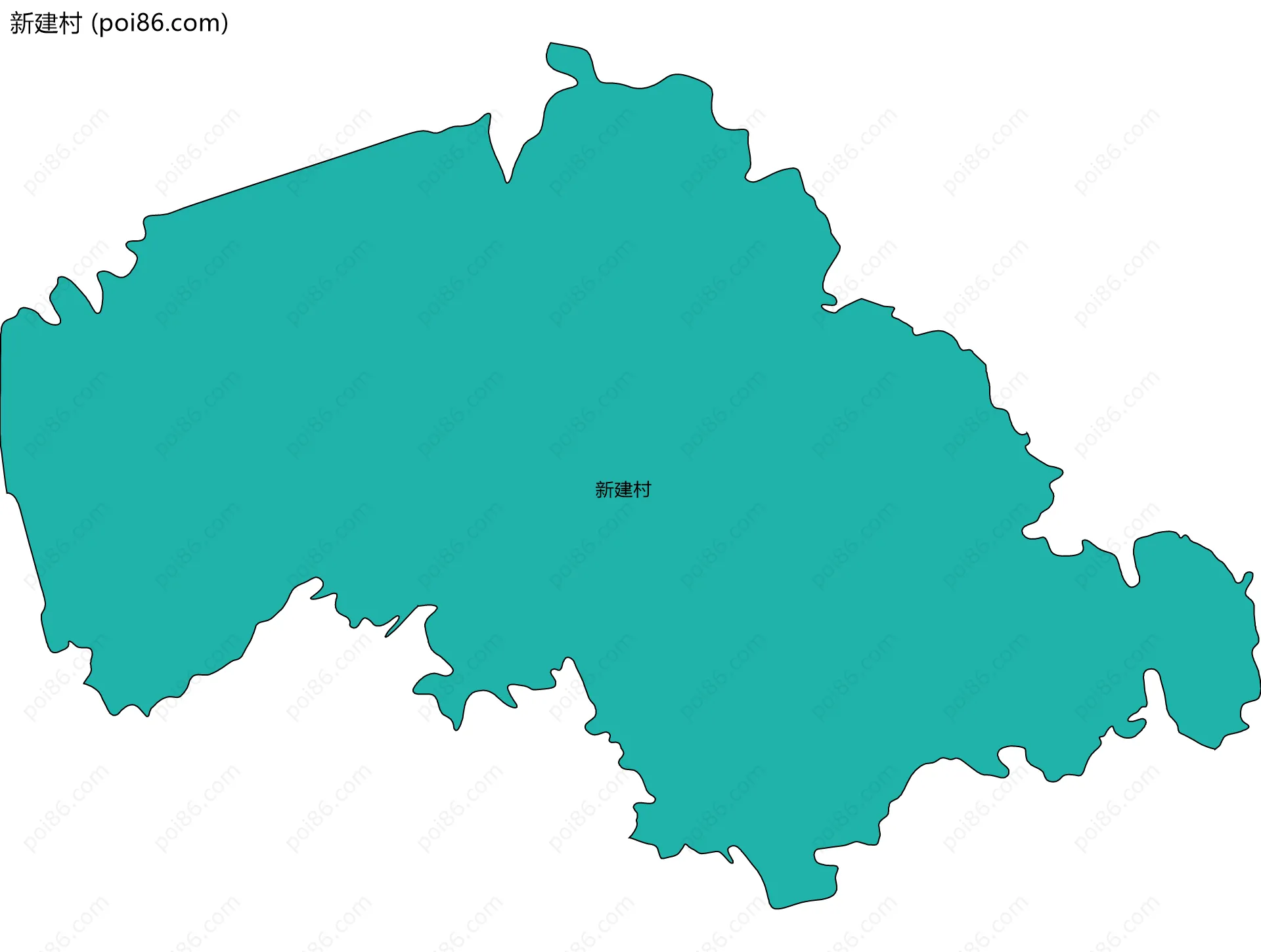 新建村边界地图