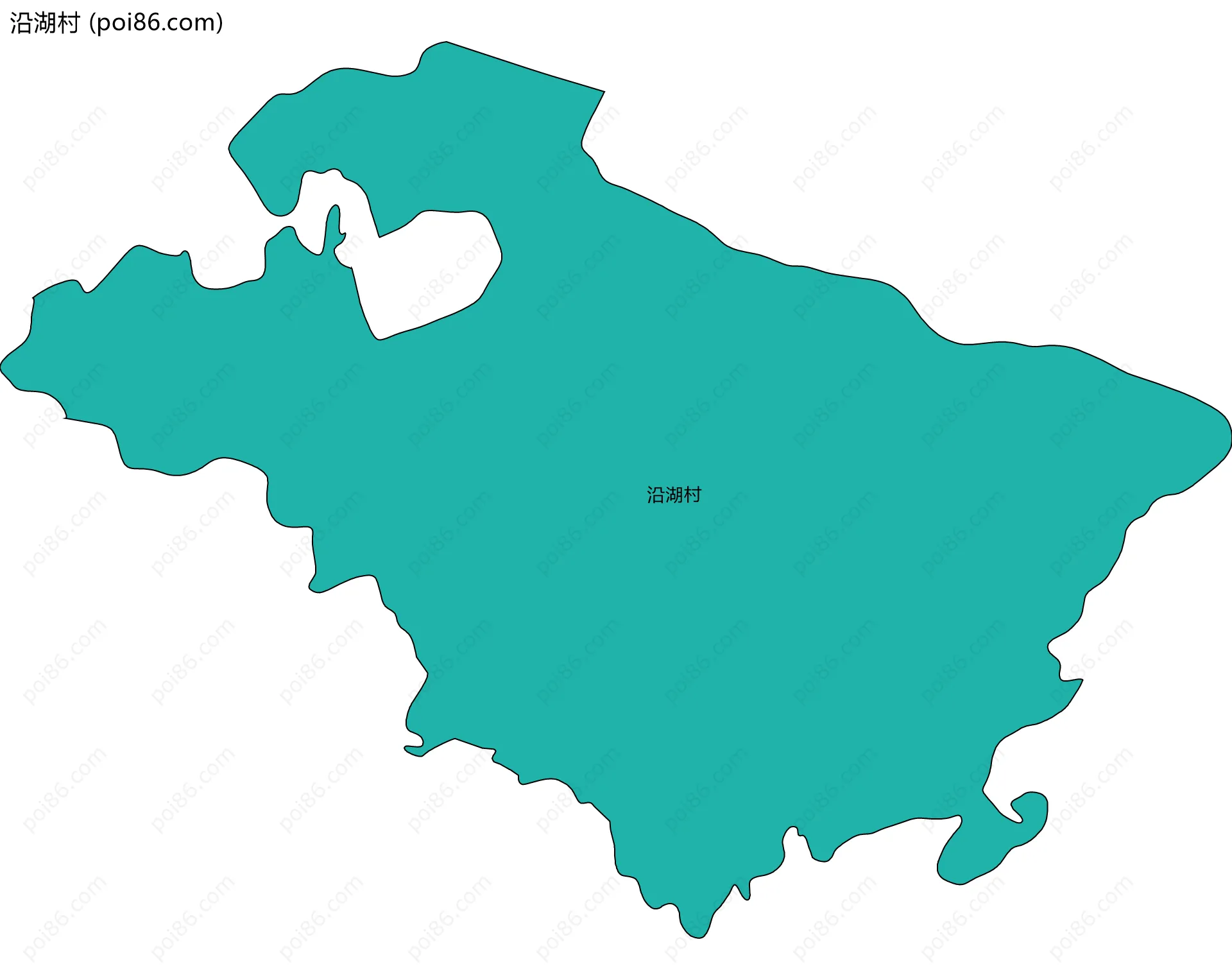 沿湖村边界地图