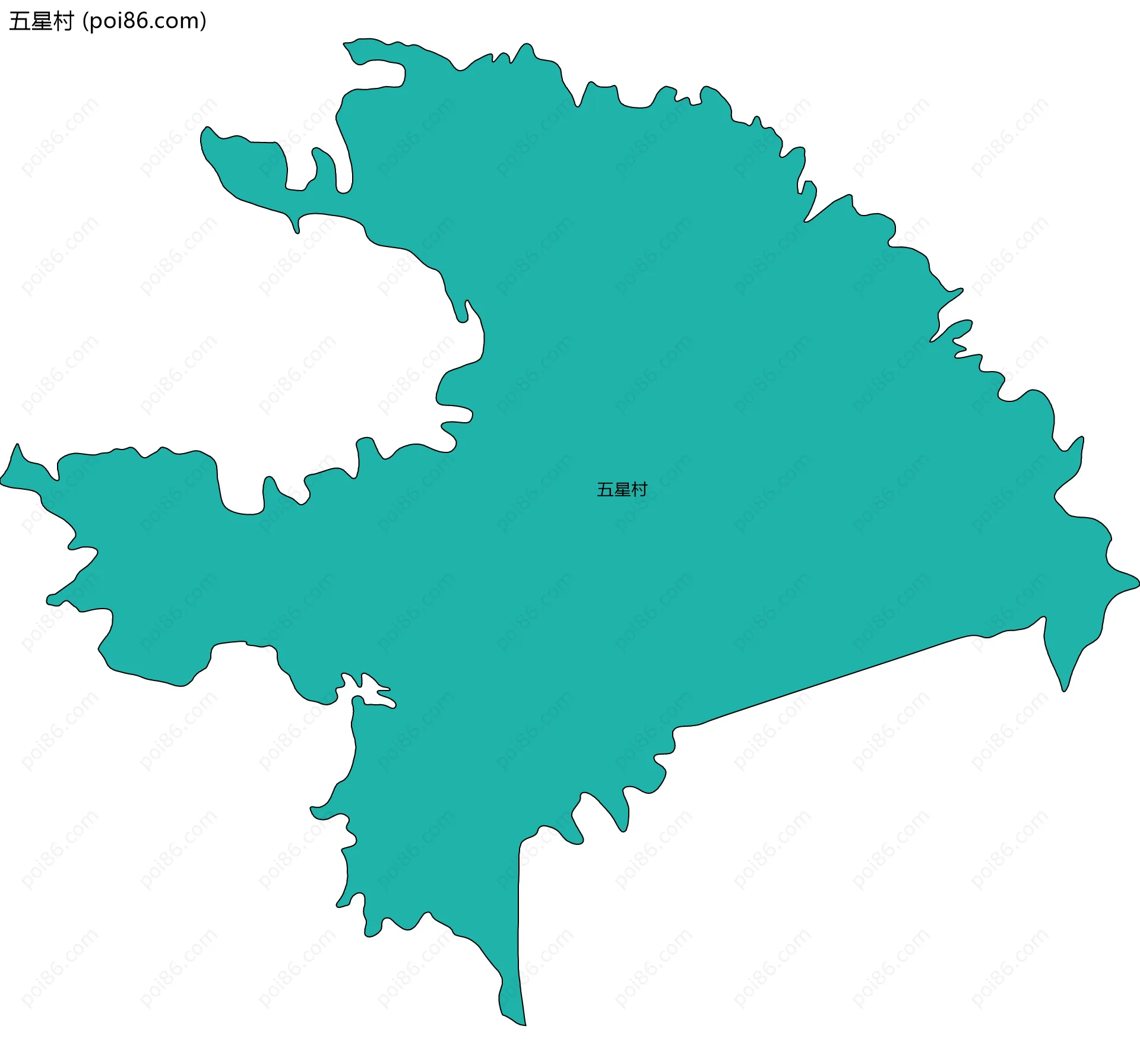 五星村边界地图