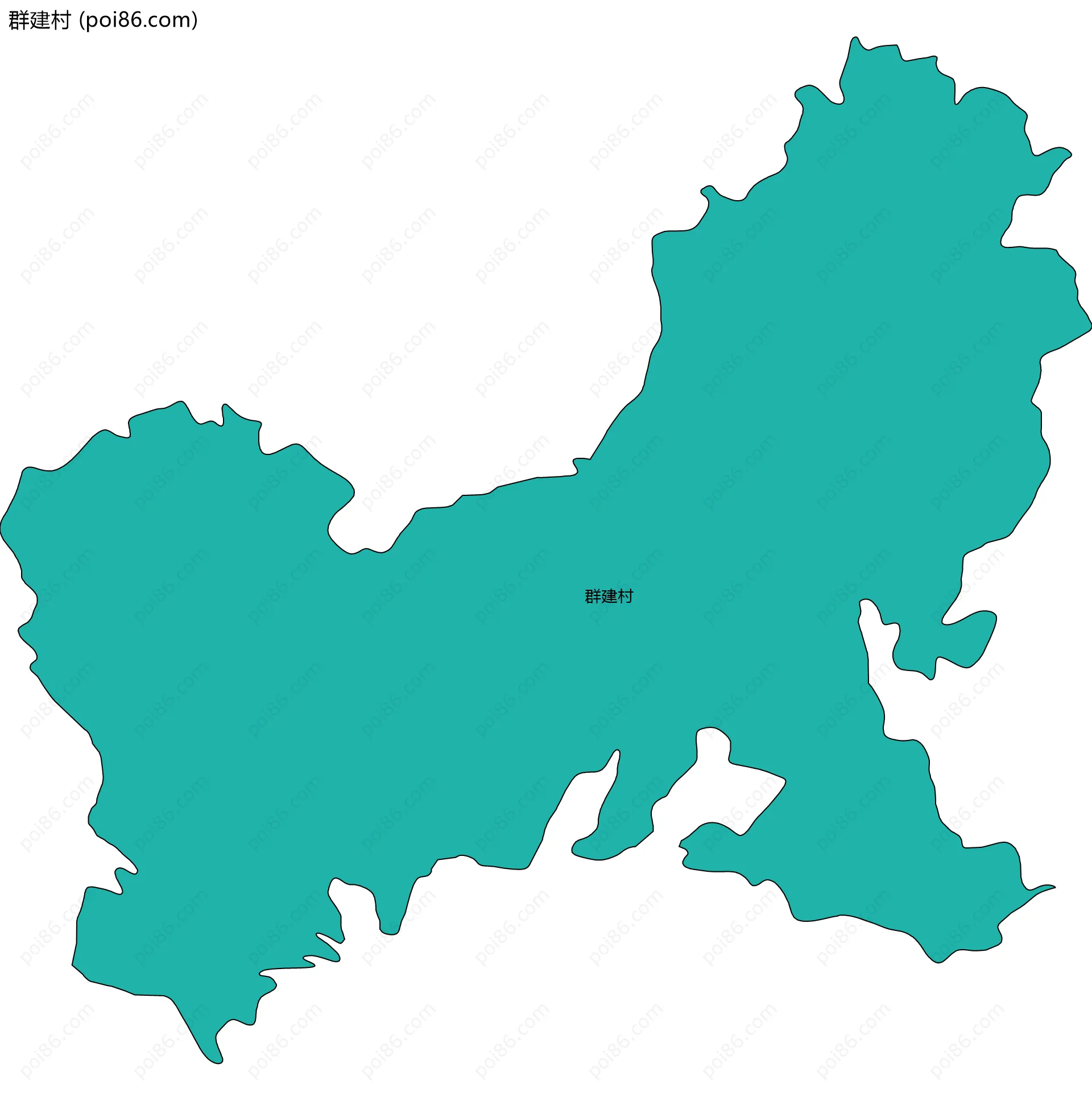 群建村边界地图