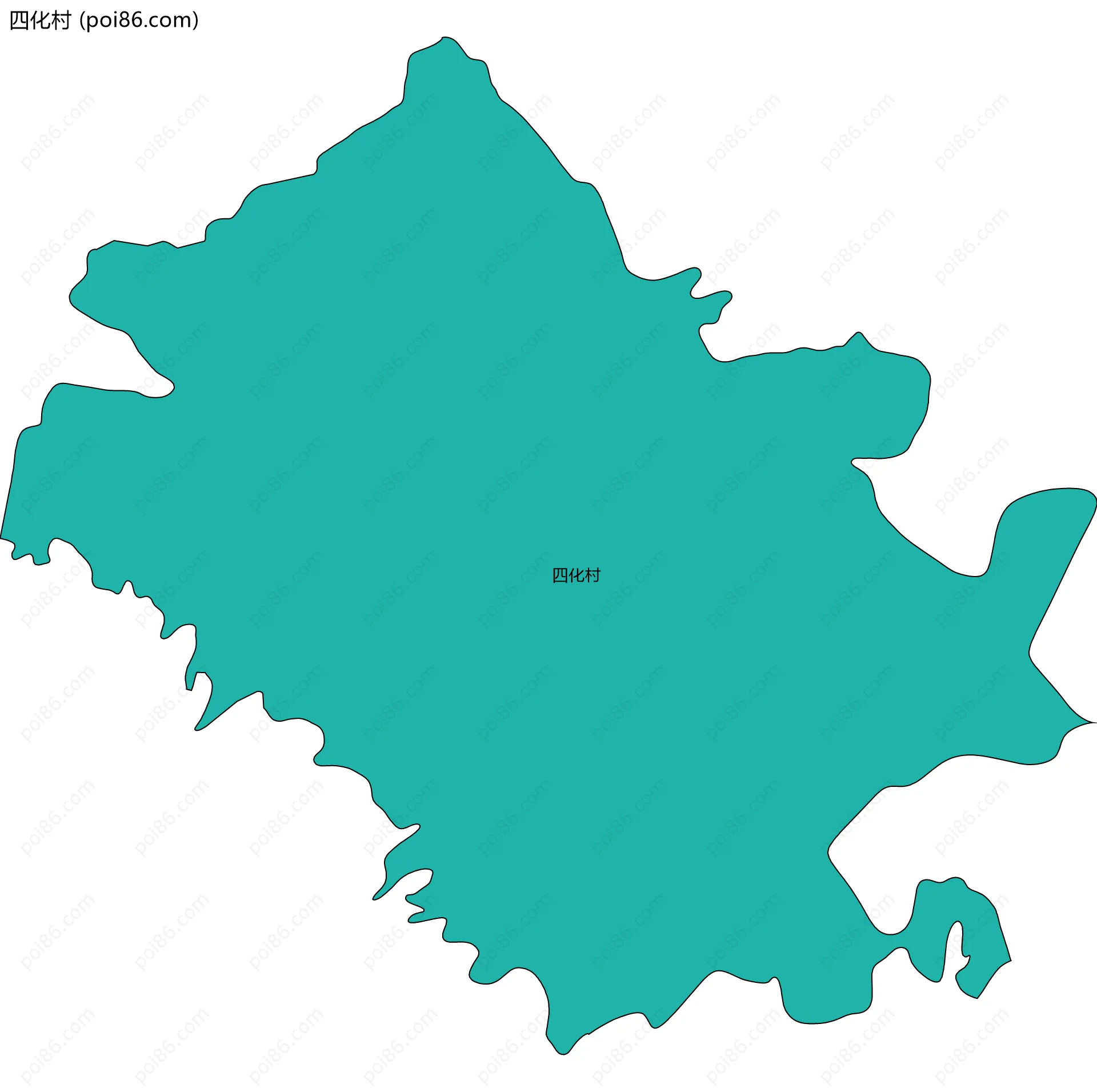 四化村边界地图