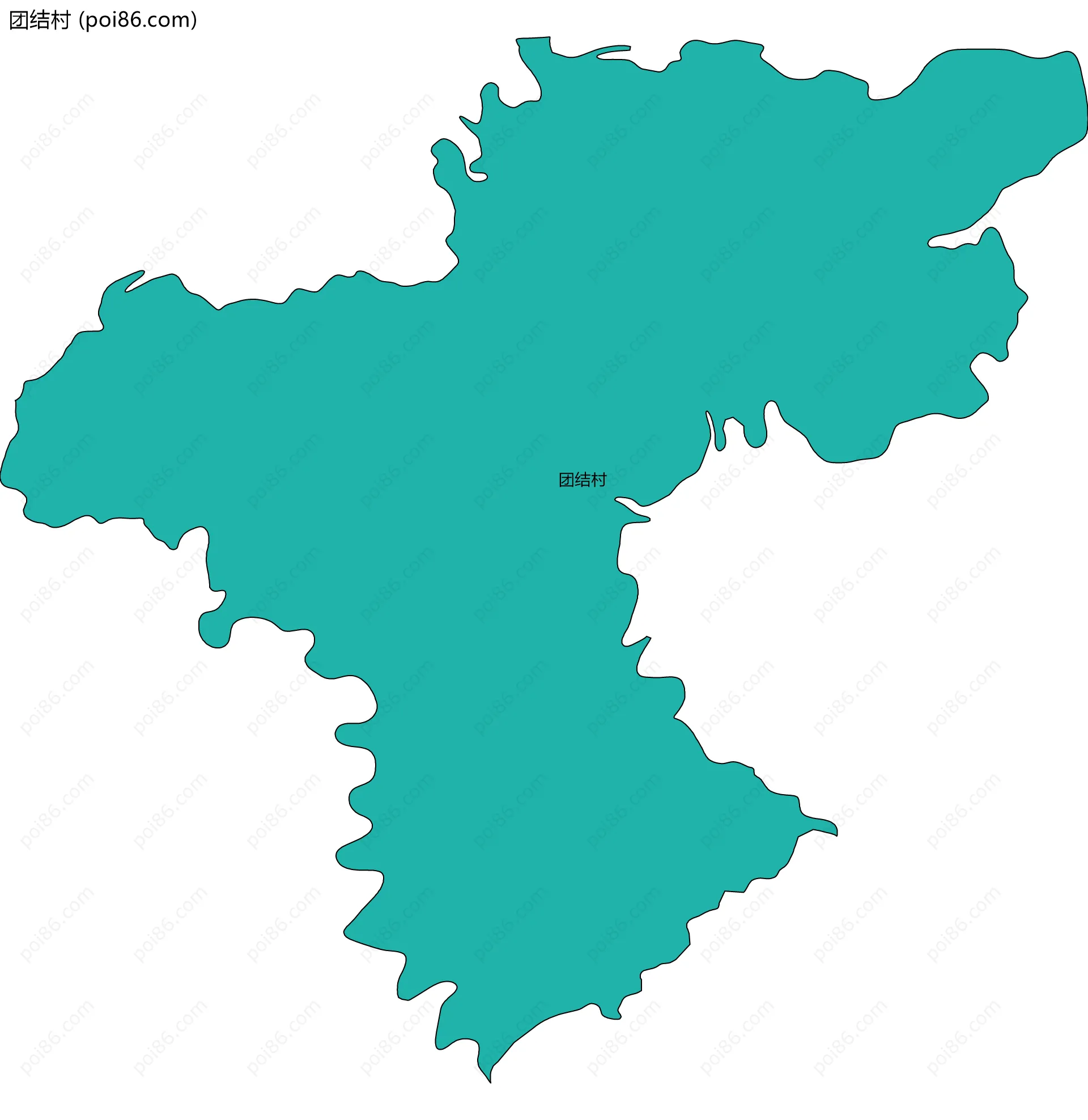 团结村边界地图