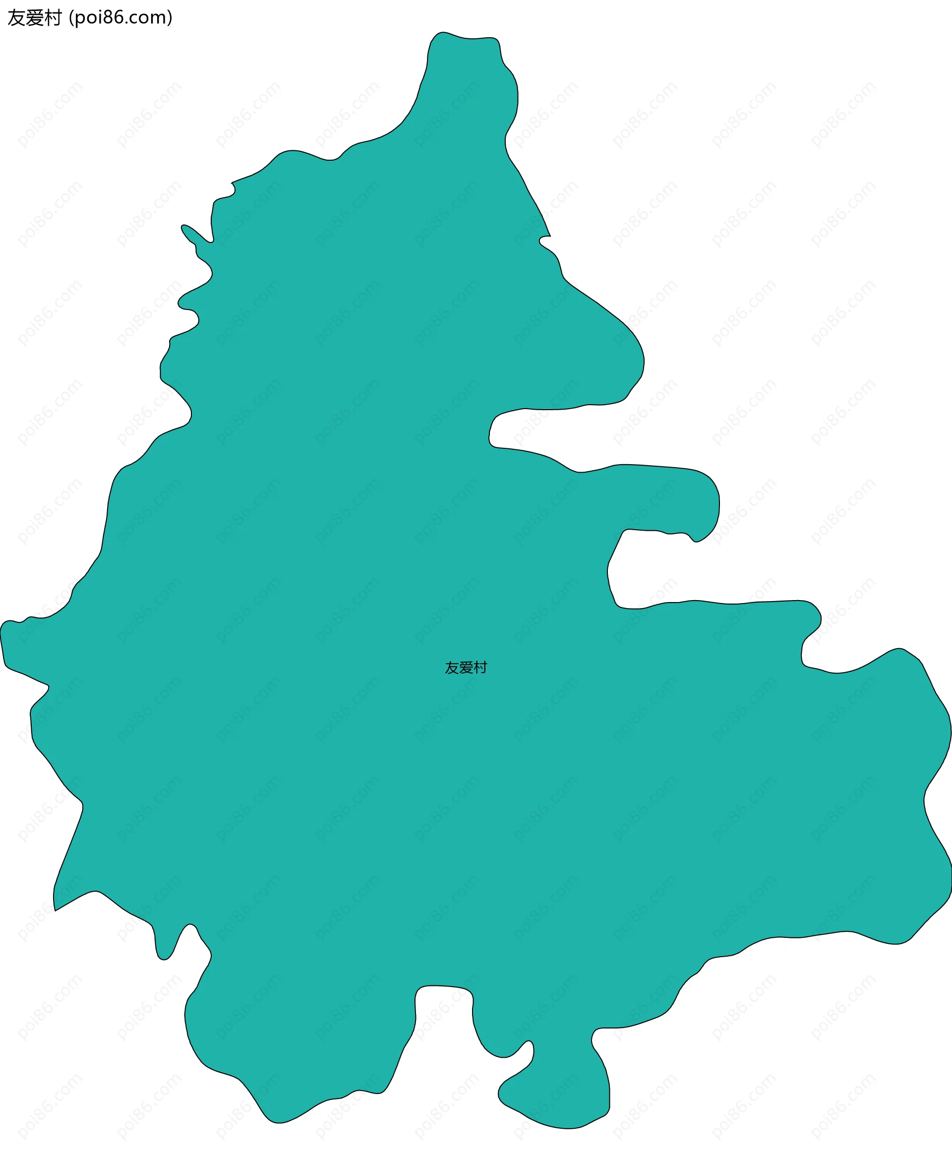 友爱村边界地图