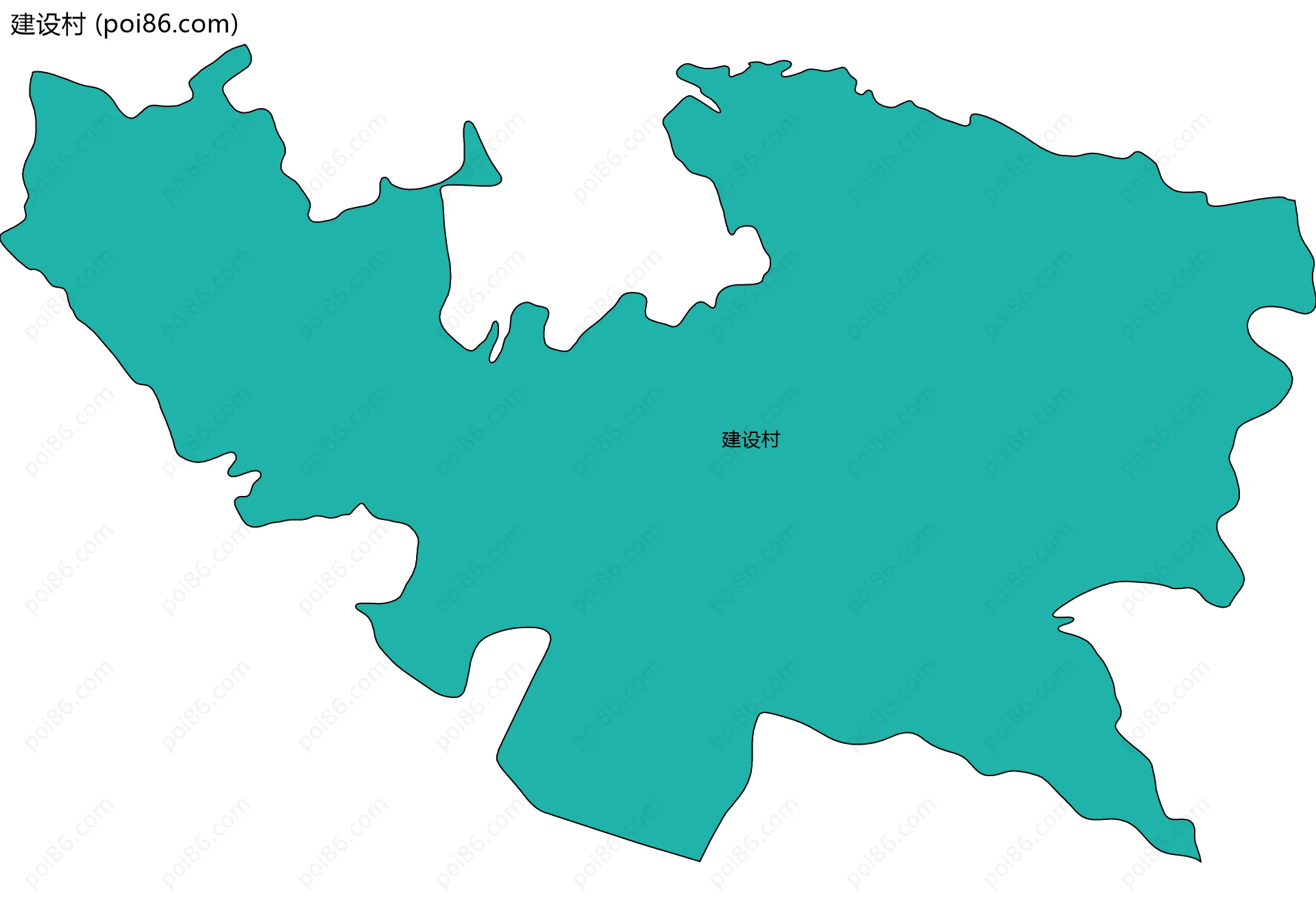 建设村边界地图