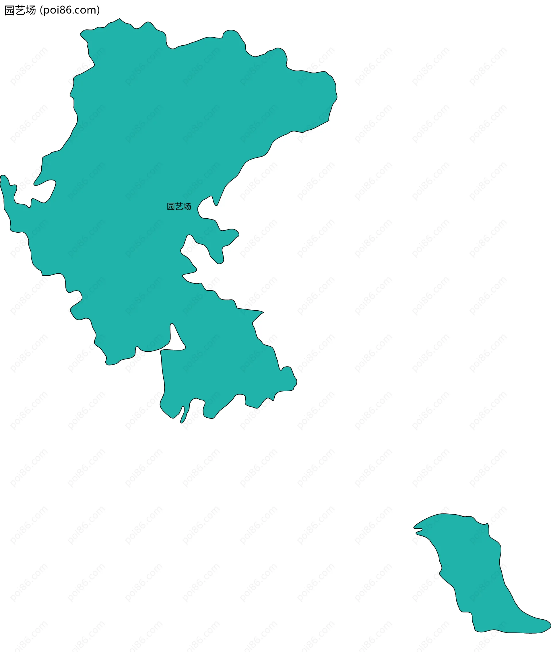 园艺场边界地图