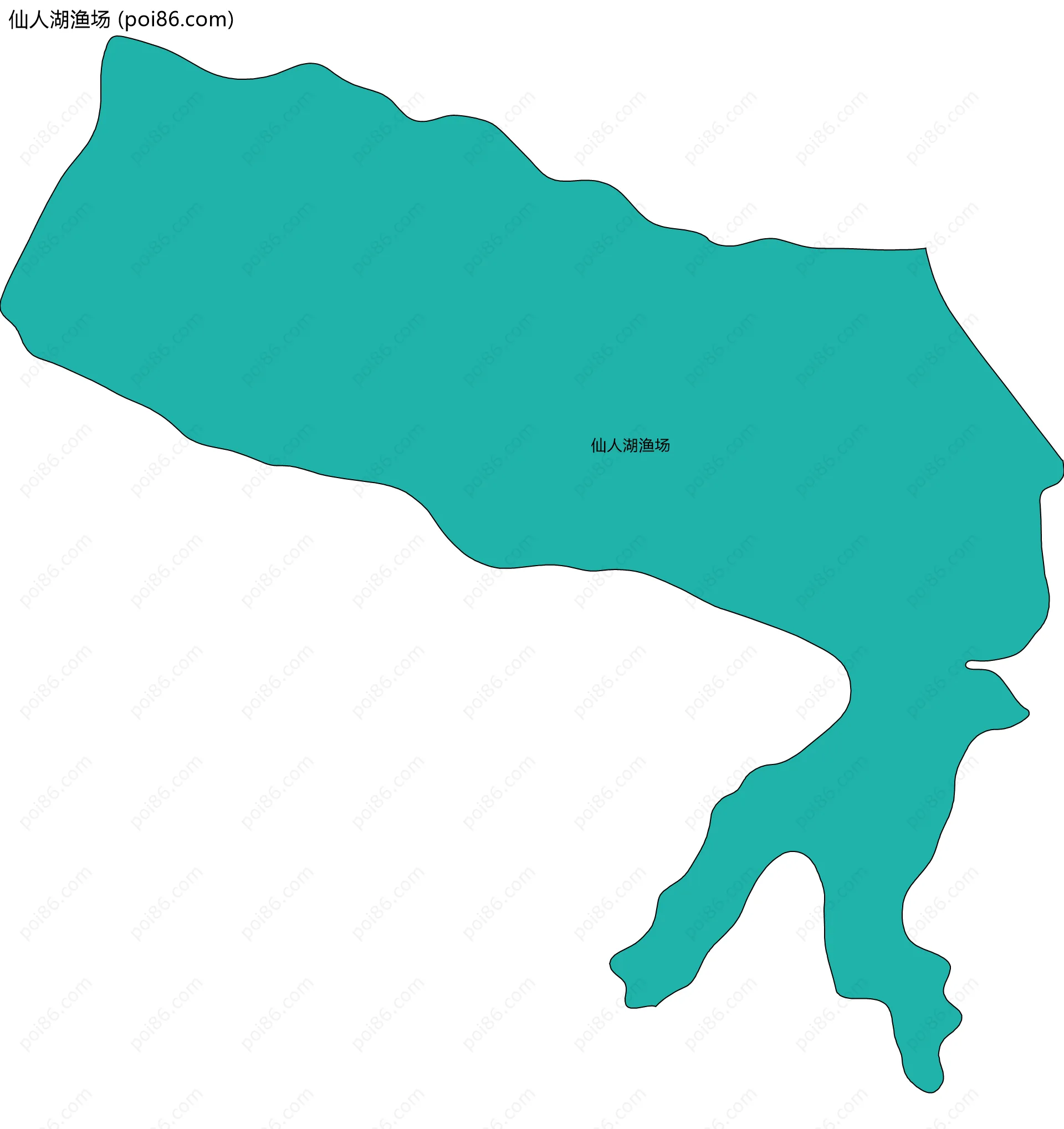 仙人湖渔场边界地图