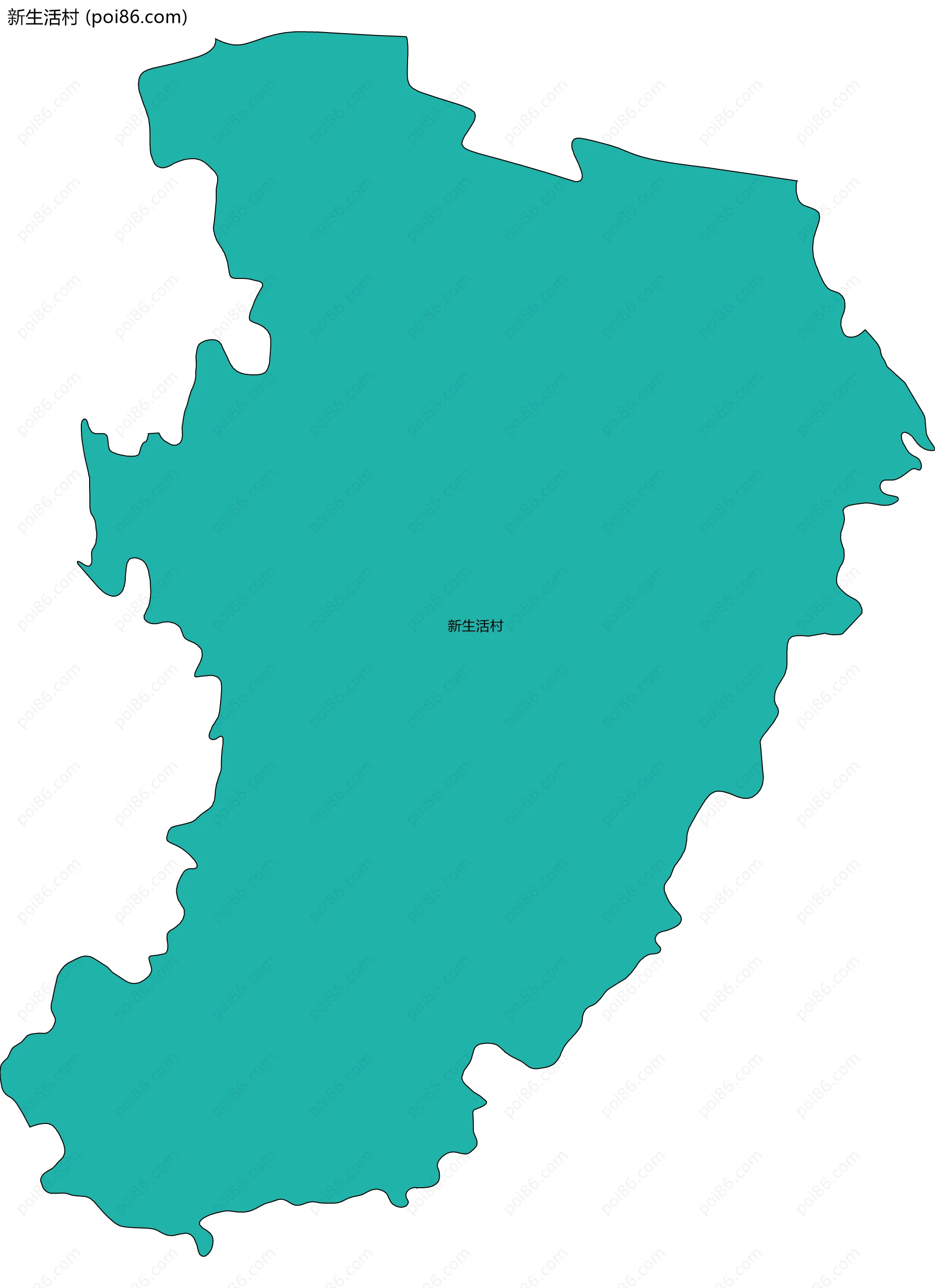 新生活村边界地图