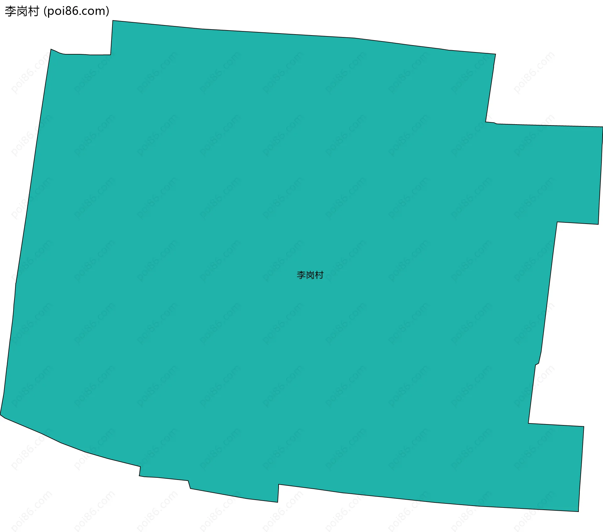 李岗村边界地图