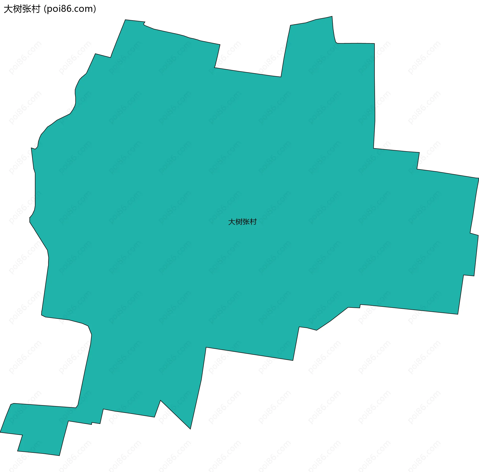 大树张村边界地图