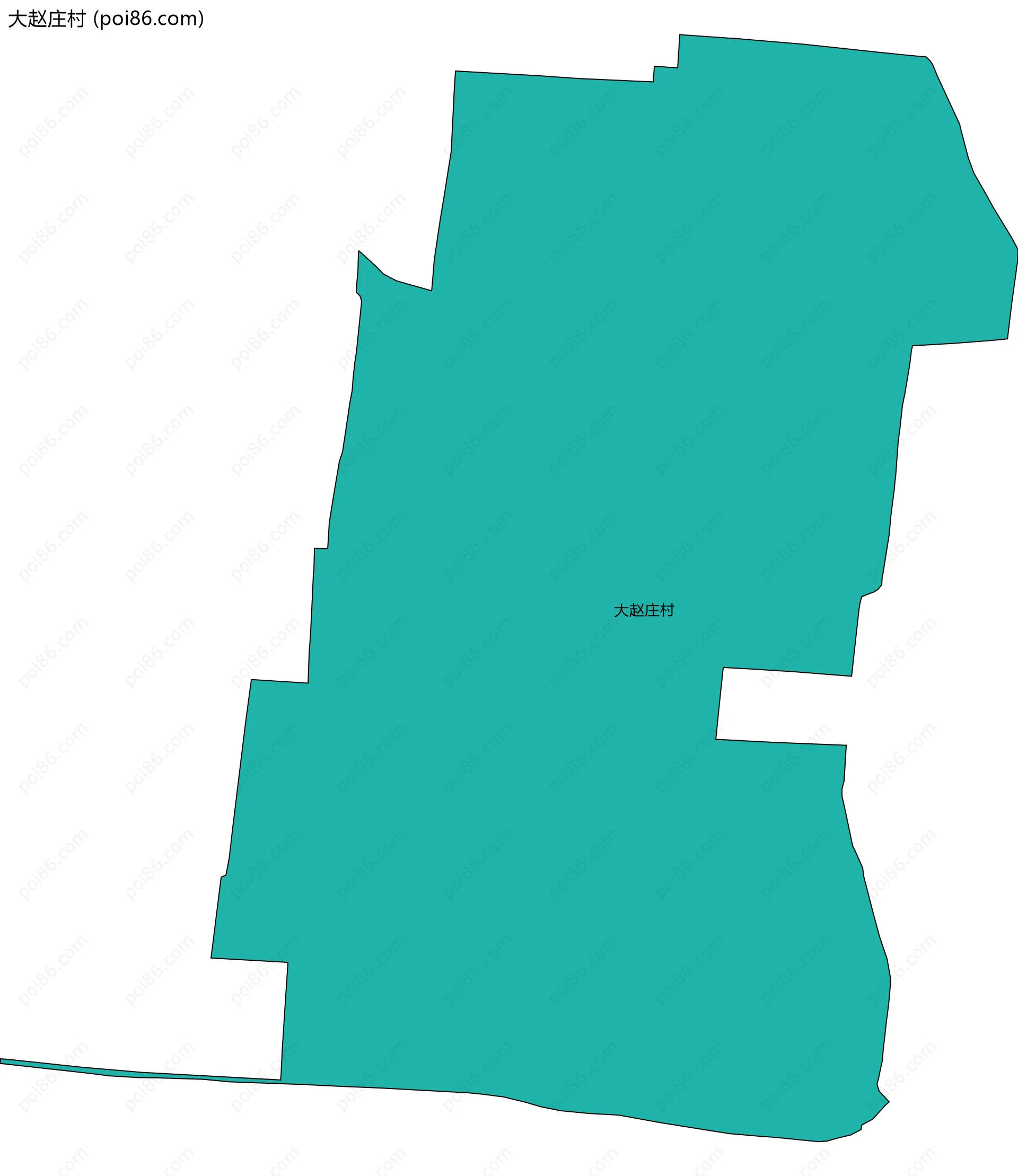 大赵庄村边界地图