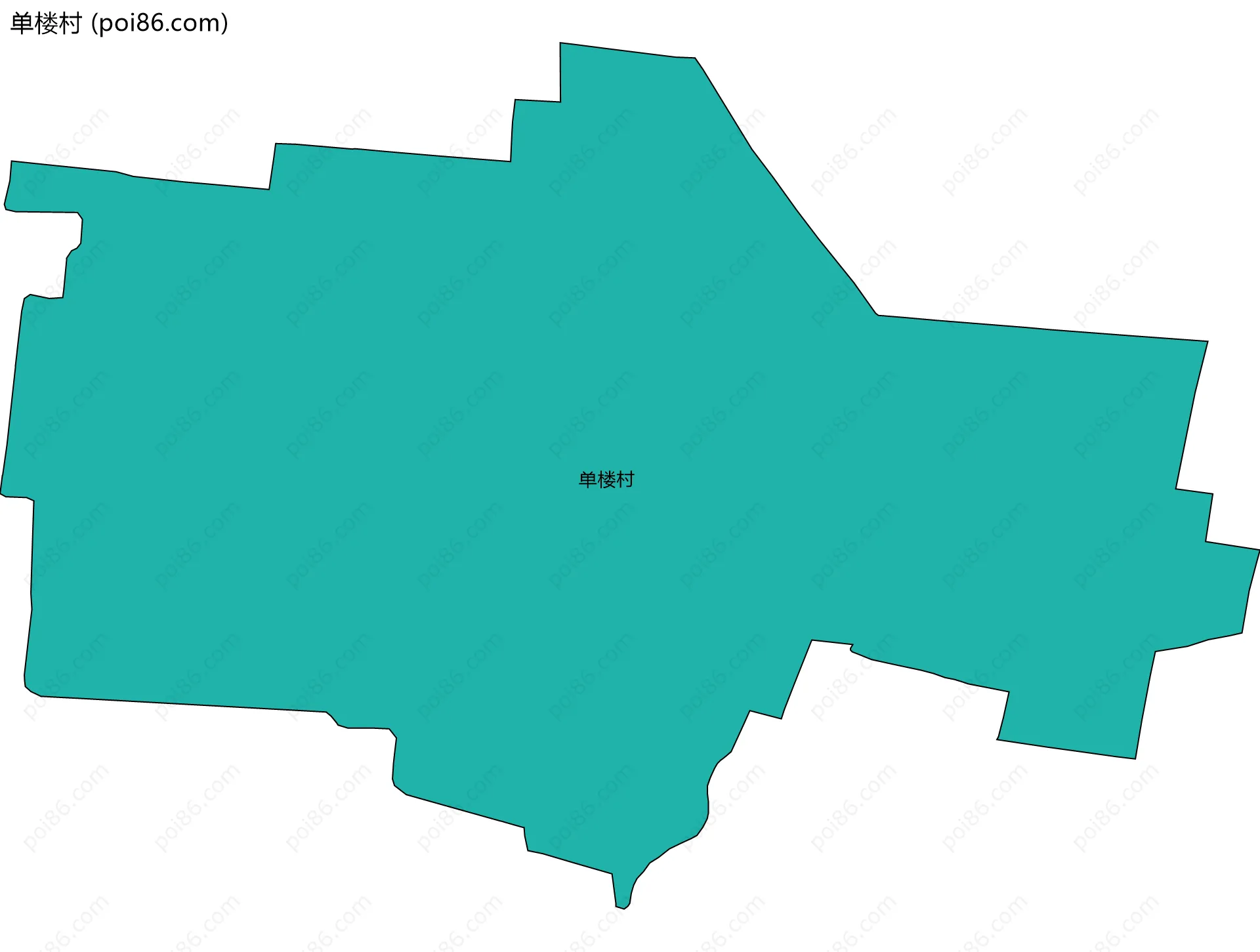 单楼村边界地图