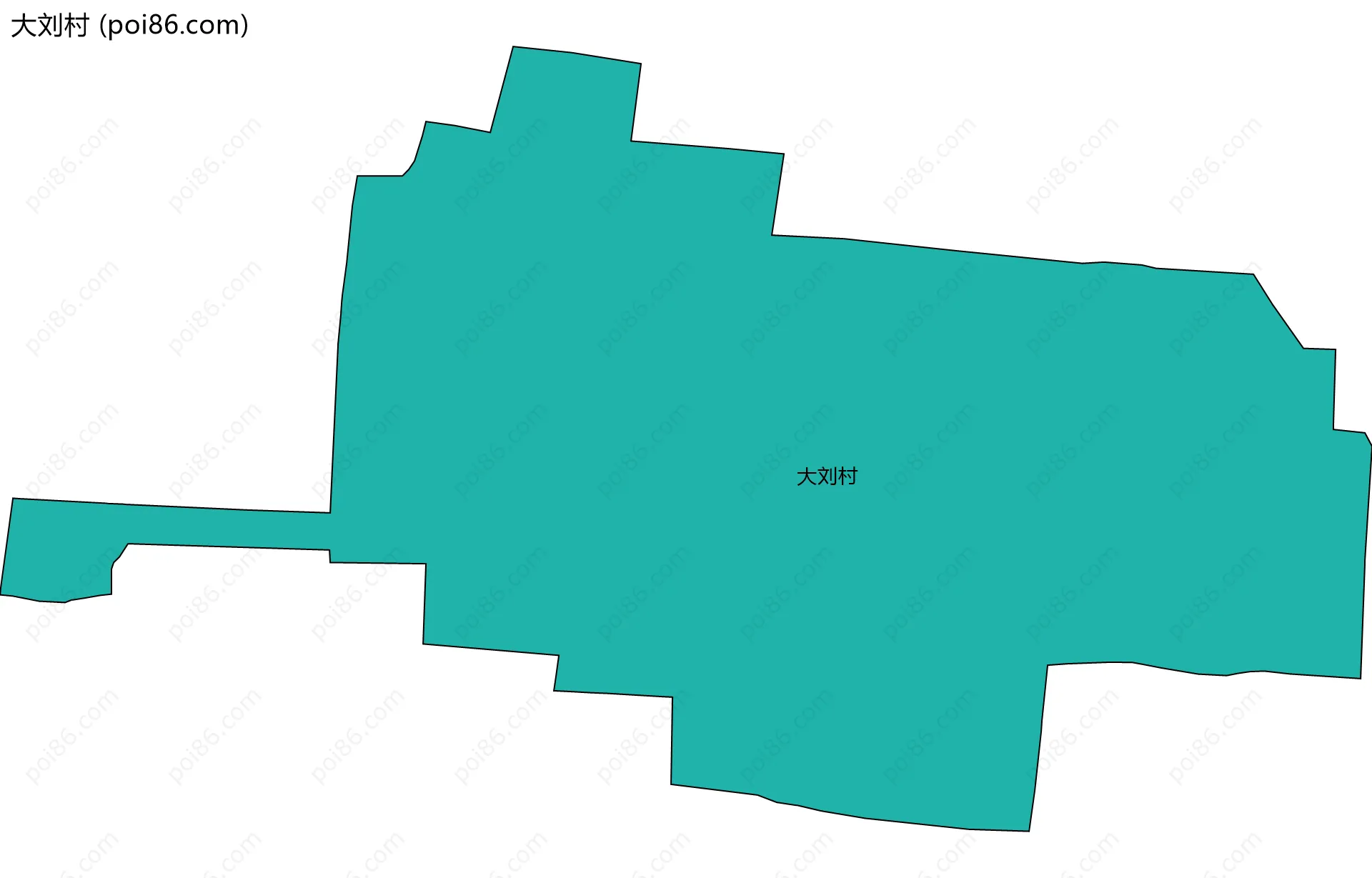 大刘村边界地图