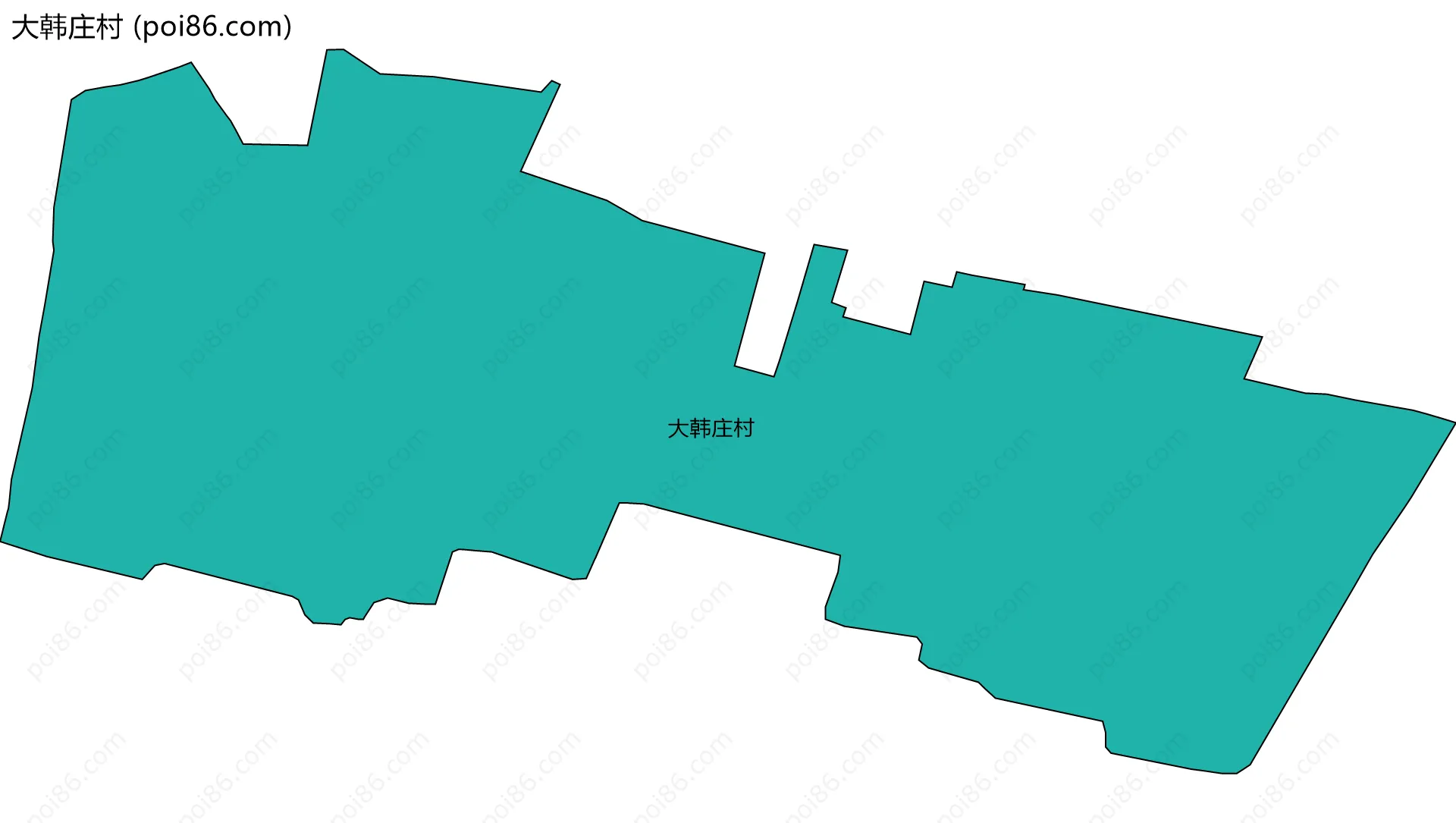 大韩庄村边界地图