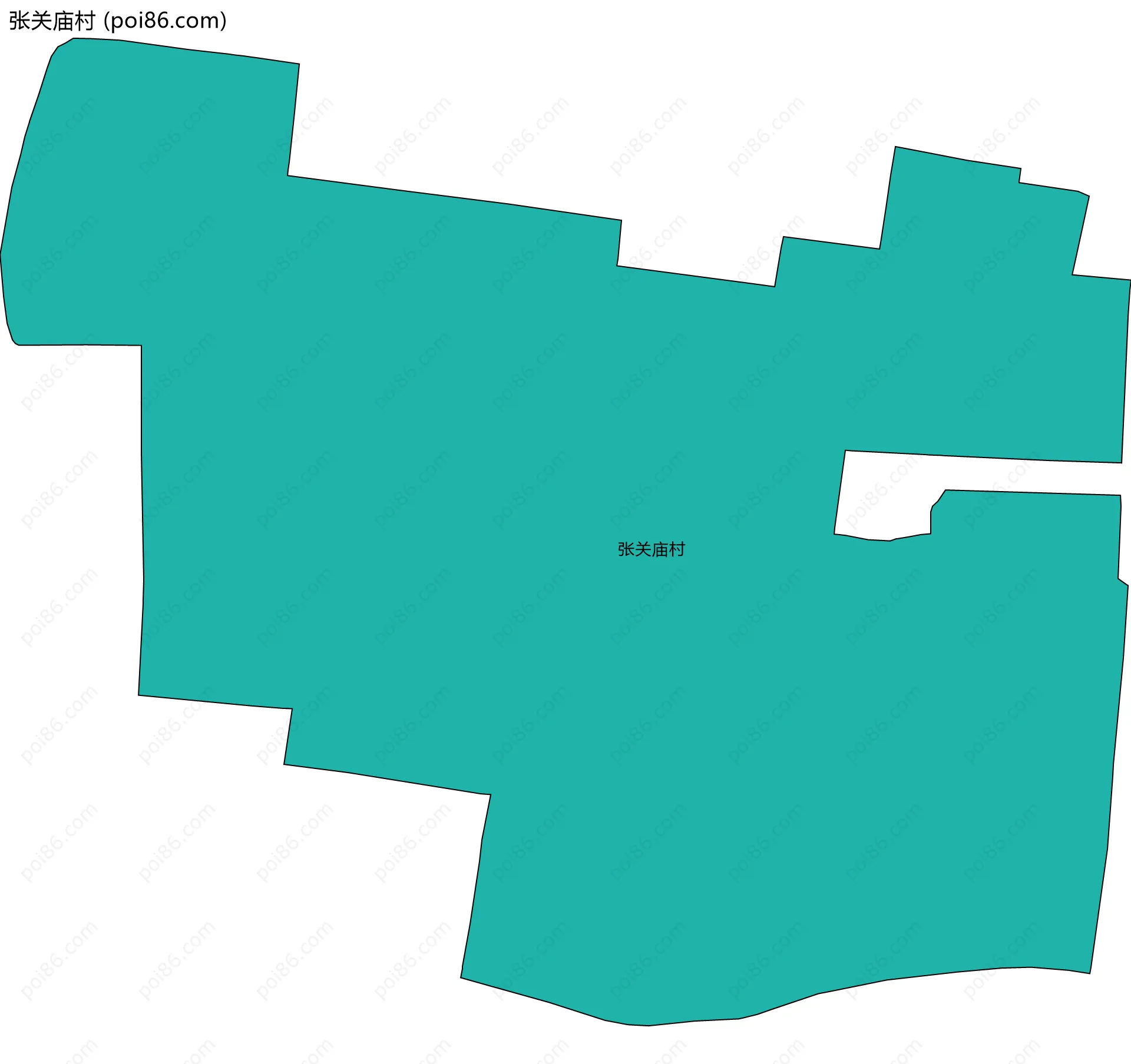 张关庙村边界地图