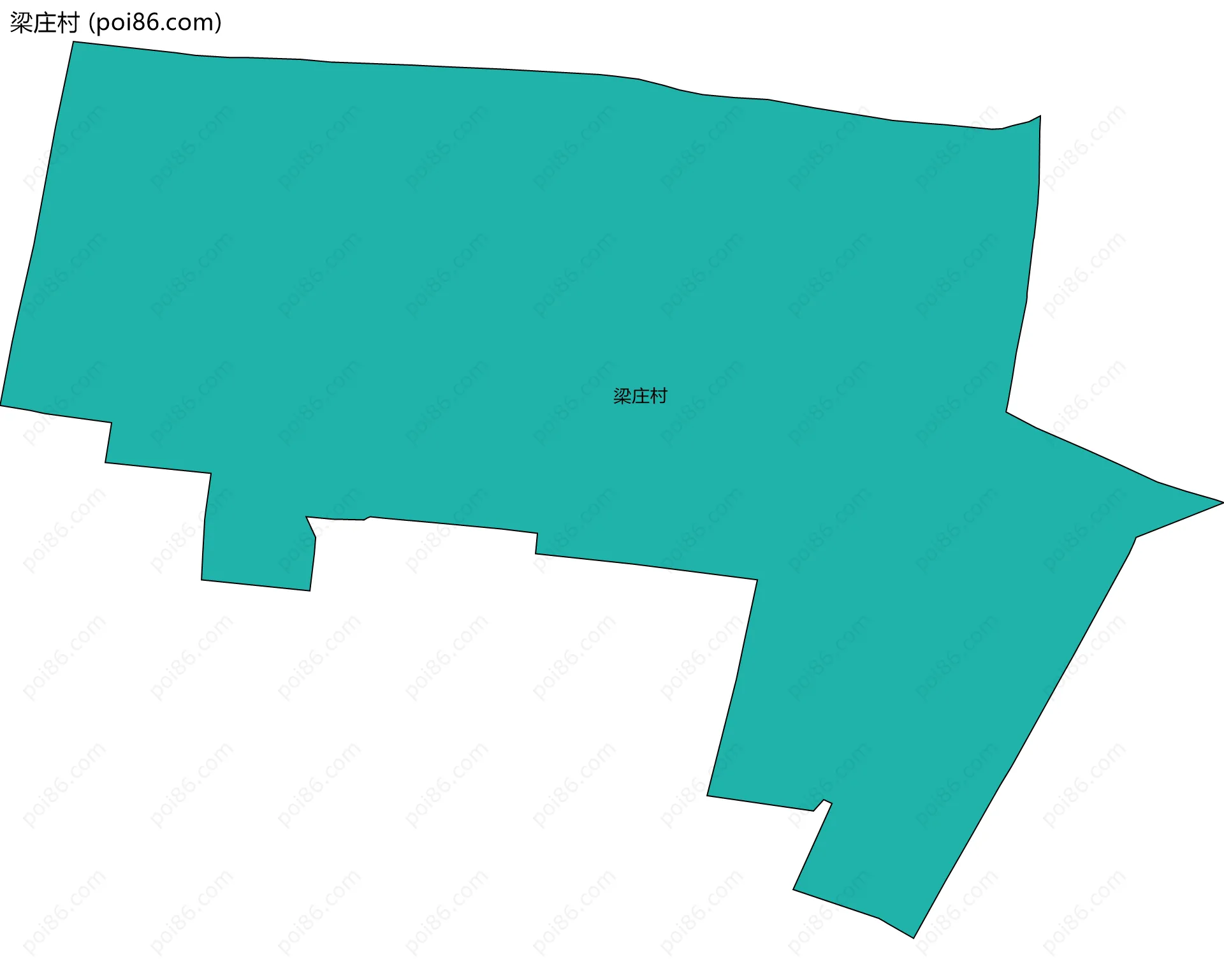 梁庄村边界地图