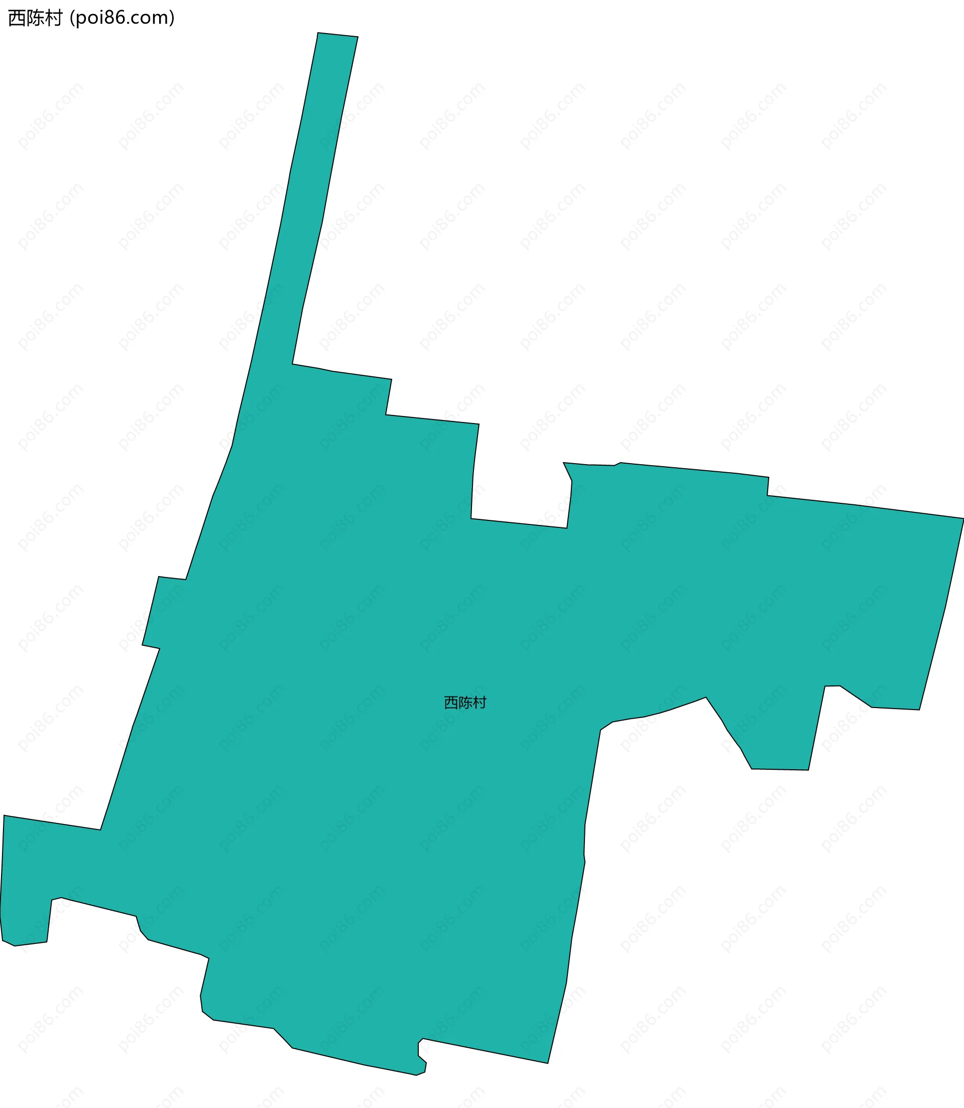 西陈村边界地图