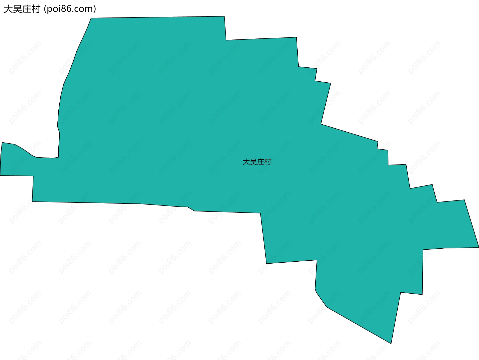 大吴庄村边界地图