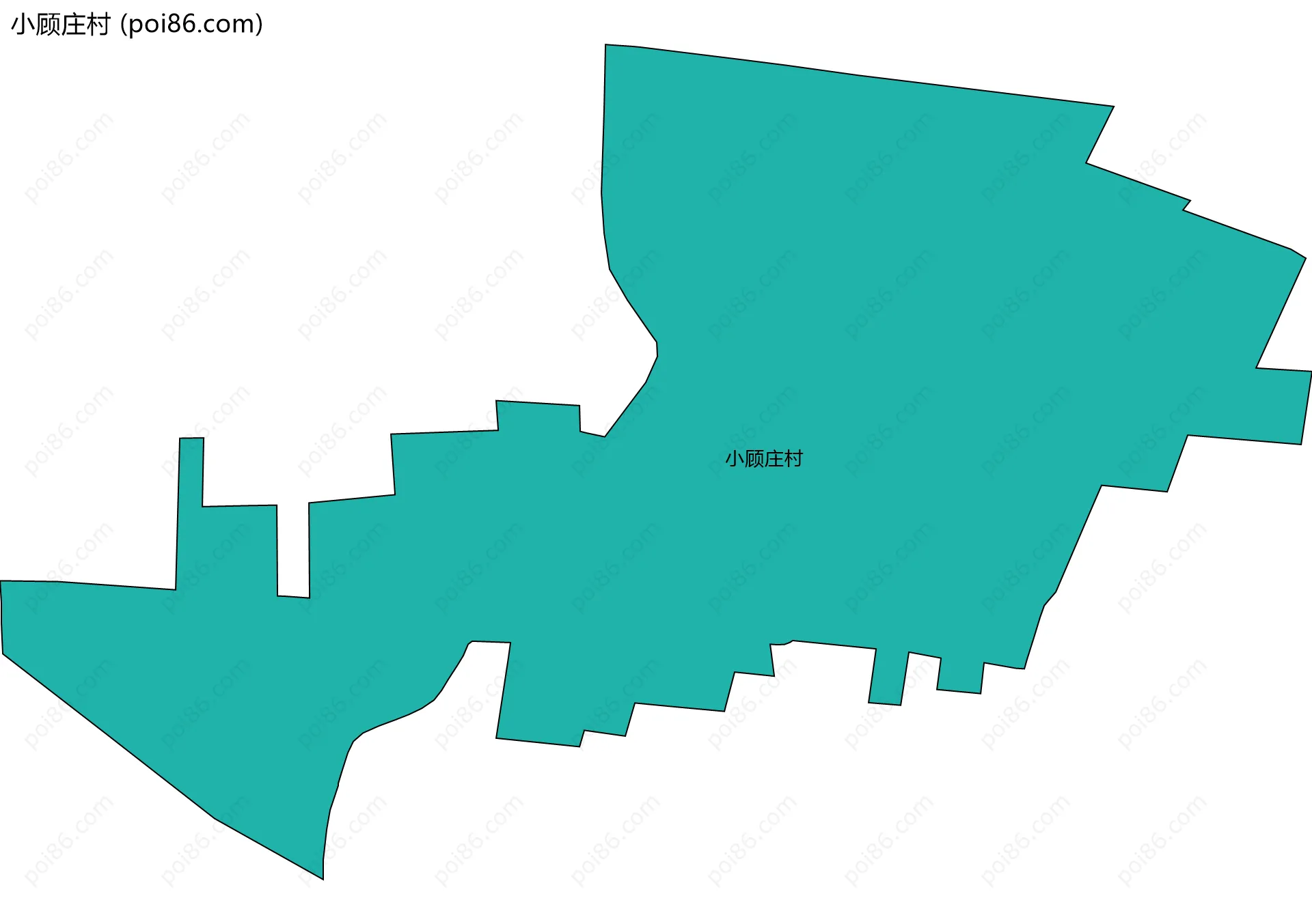 小顾庄村边界地图