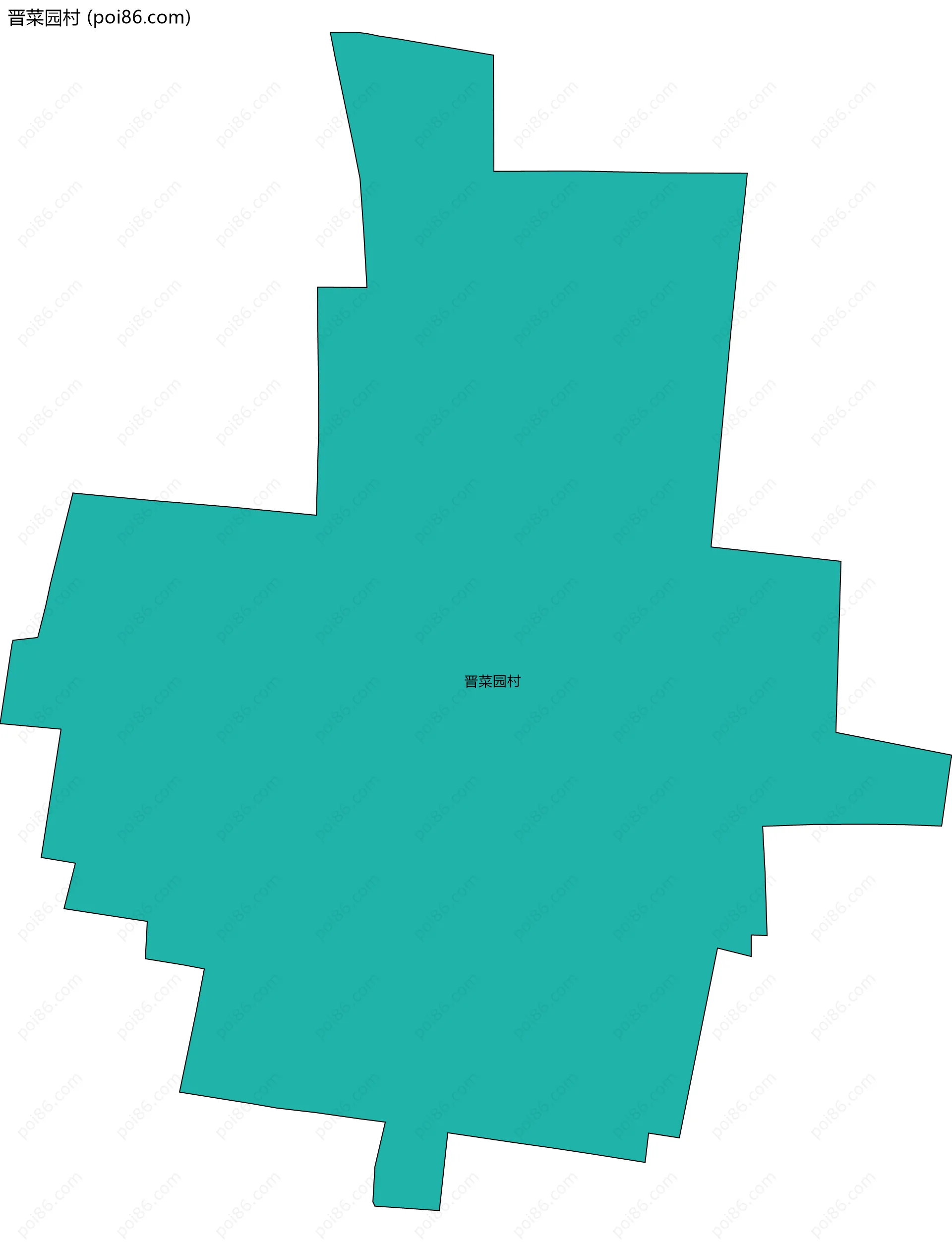 晋菜园村边界地图