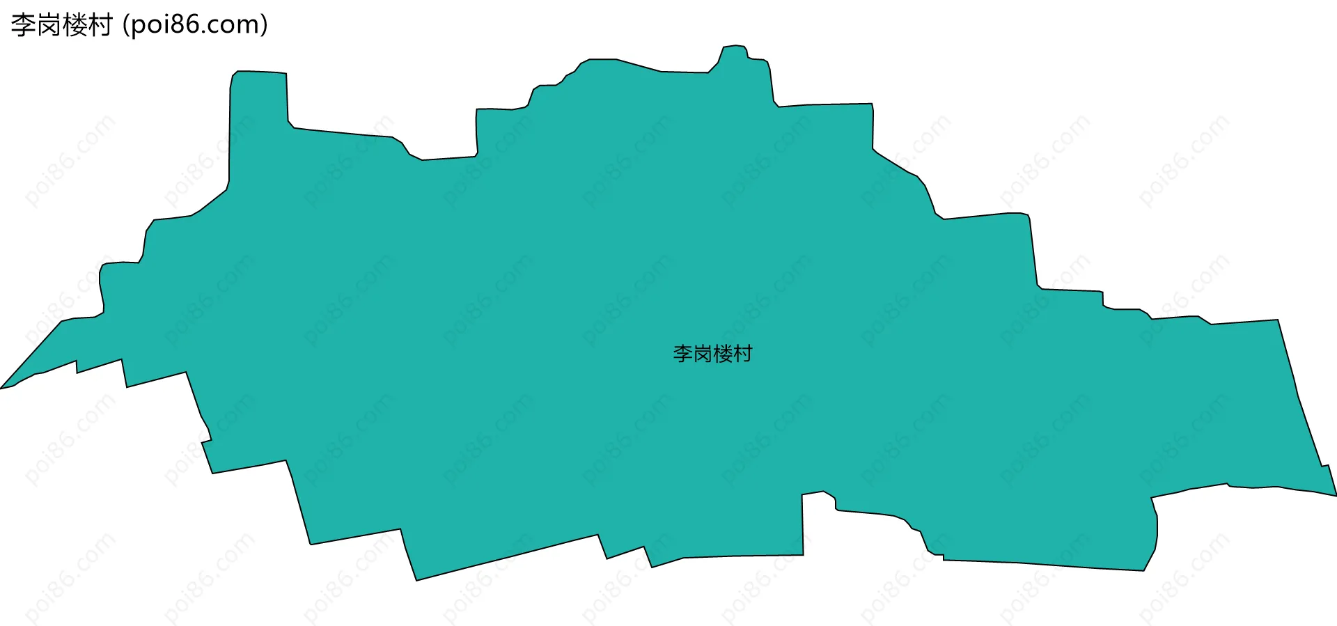 李岗楼村边界地图