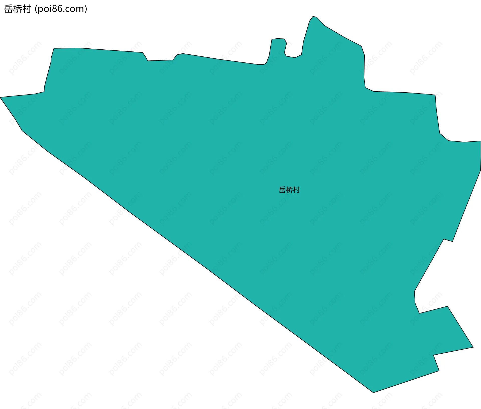 岳桥村边界地图