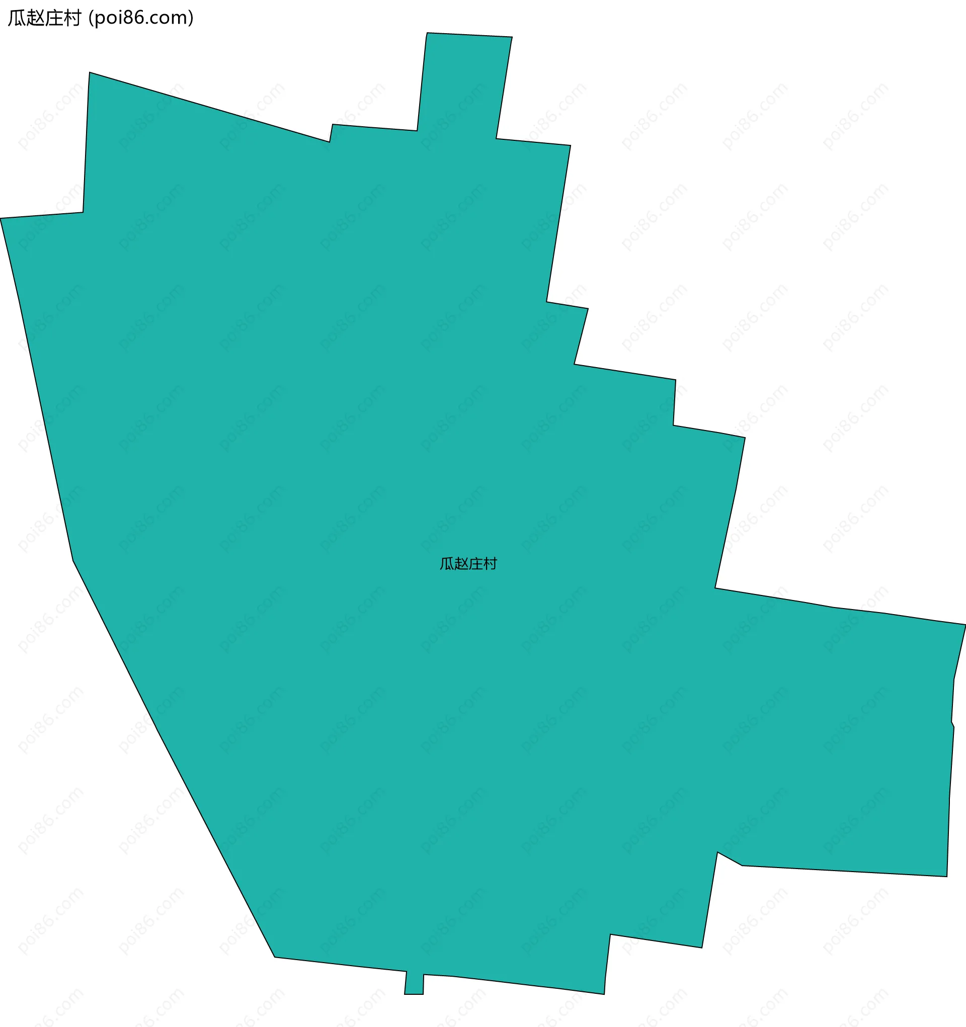 瓜赵庄村边界地图