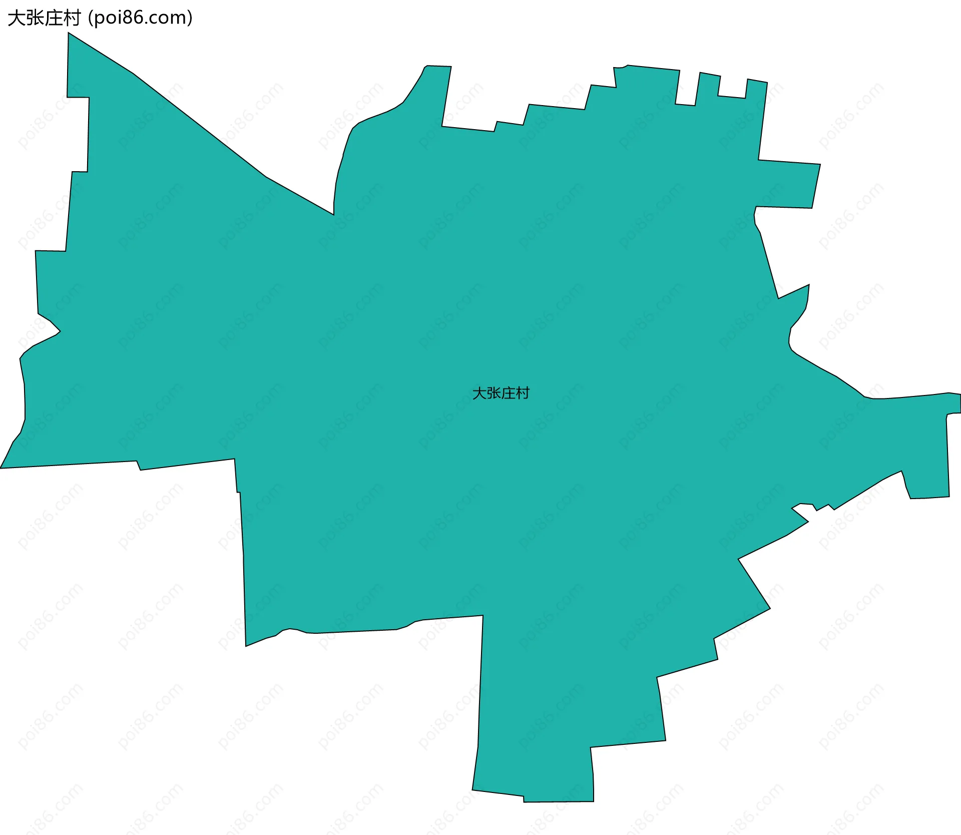 大张庄村边界地图
