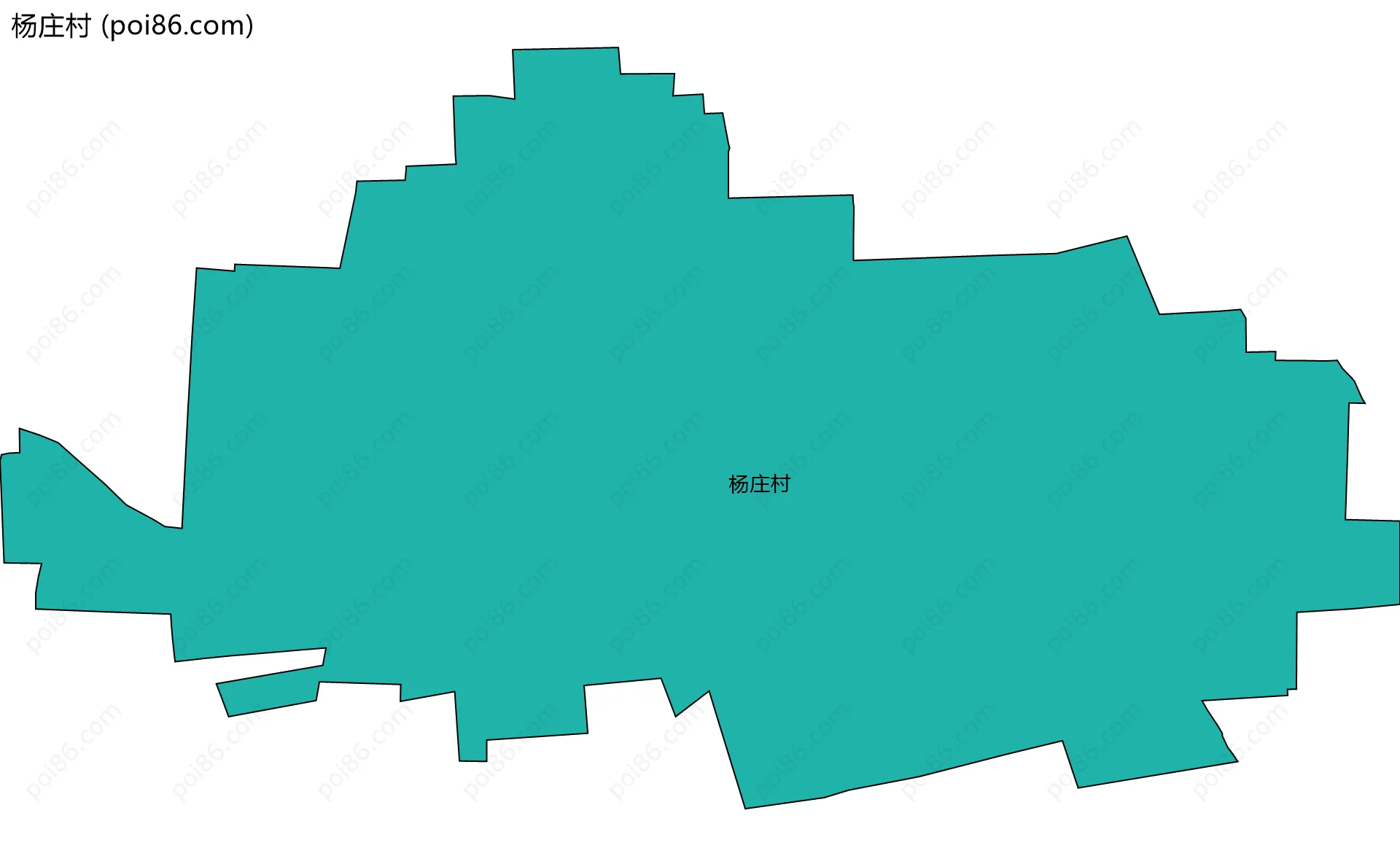 杨庄村边界地图