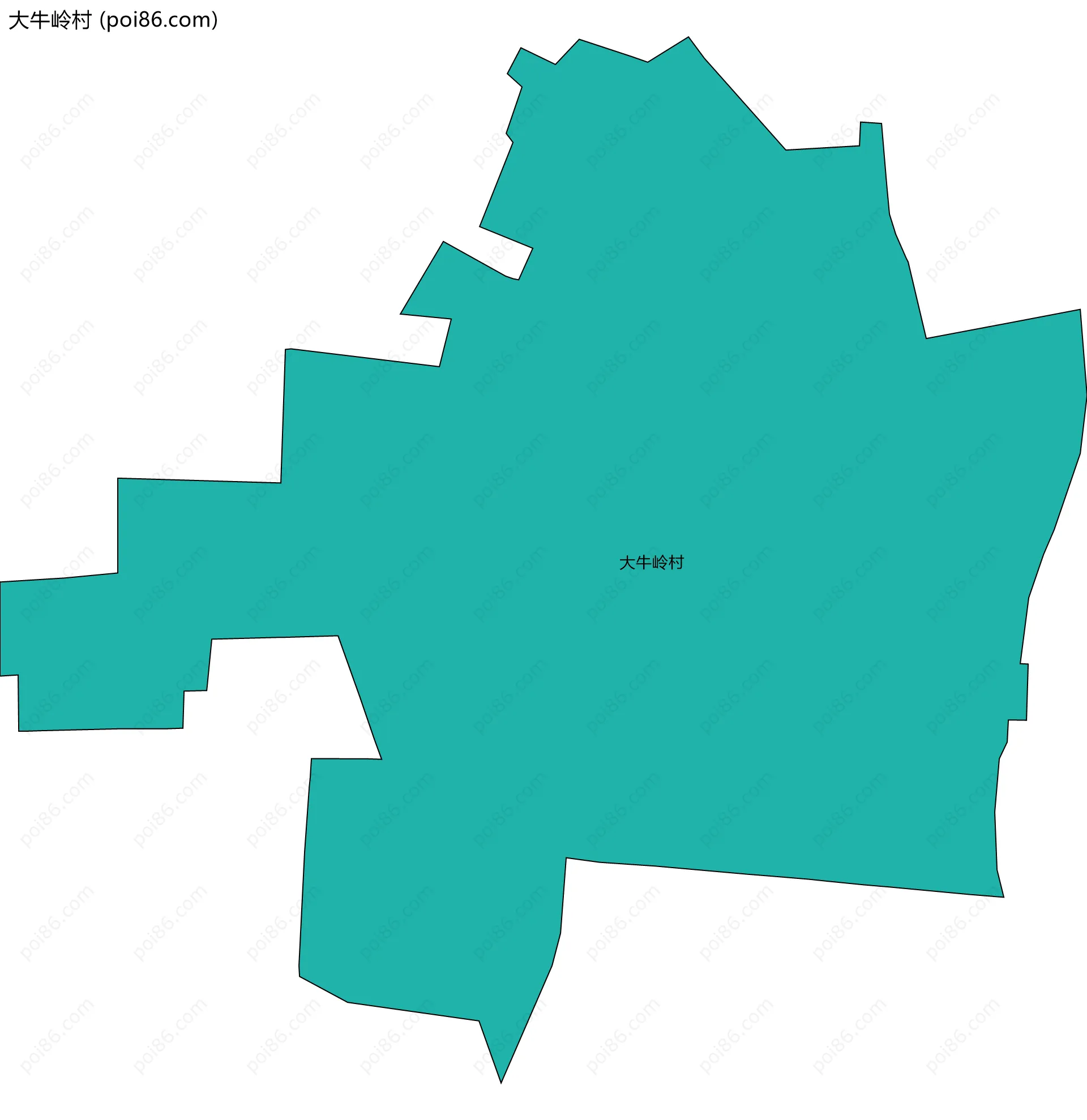 大牛岭村边界地图