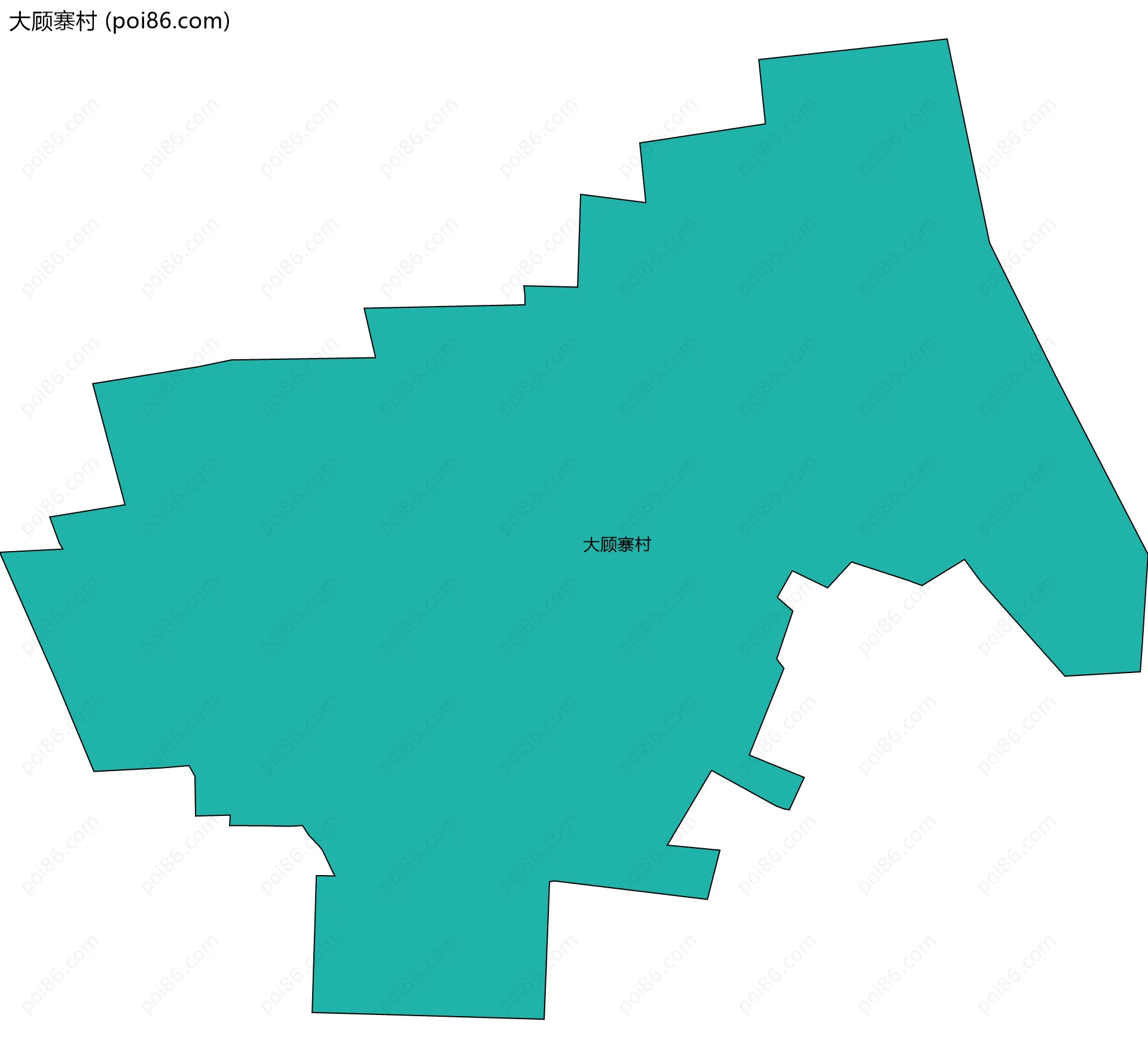 大顾寨村边界地图
