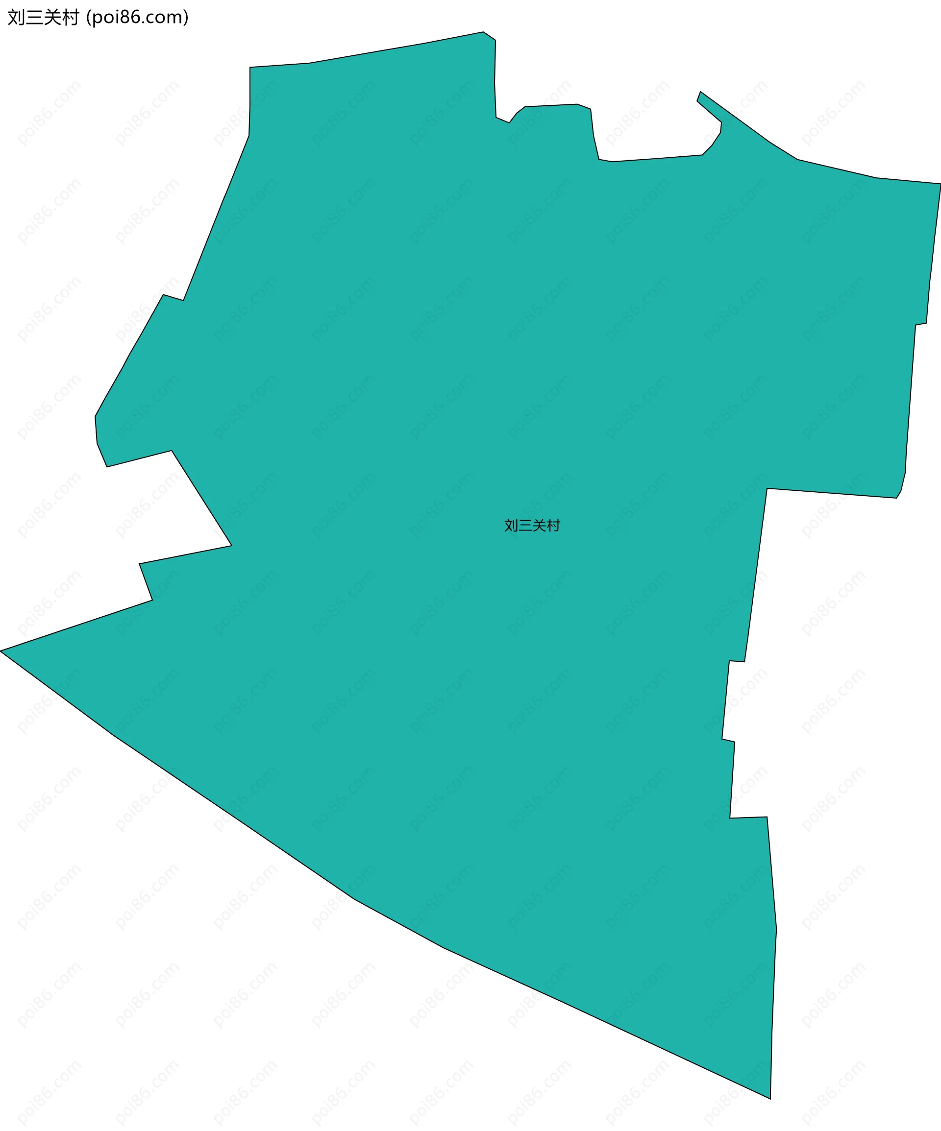 刘三关村边界地图