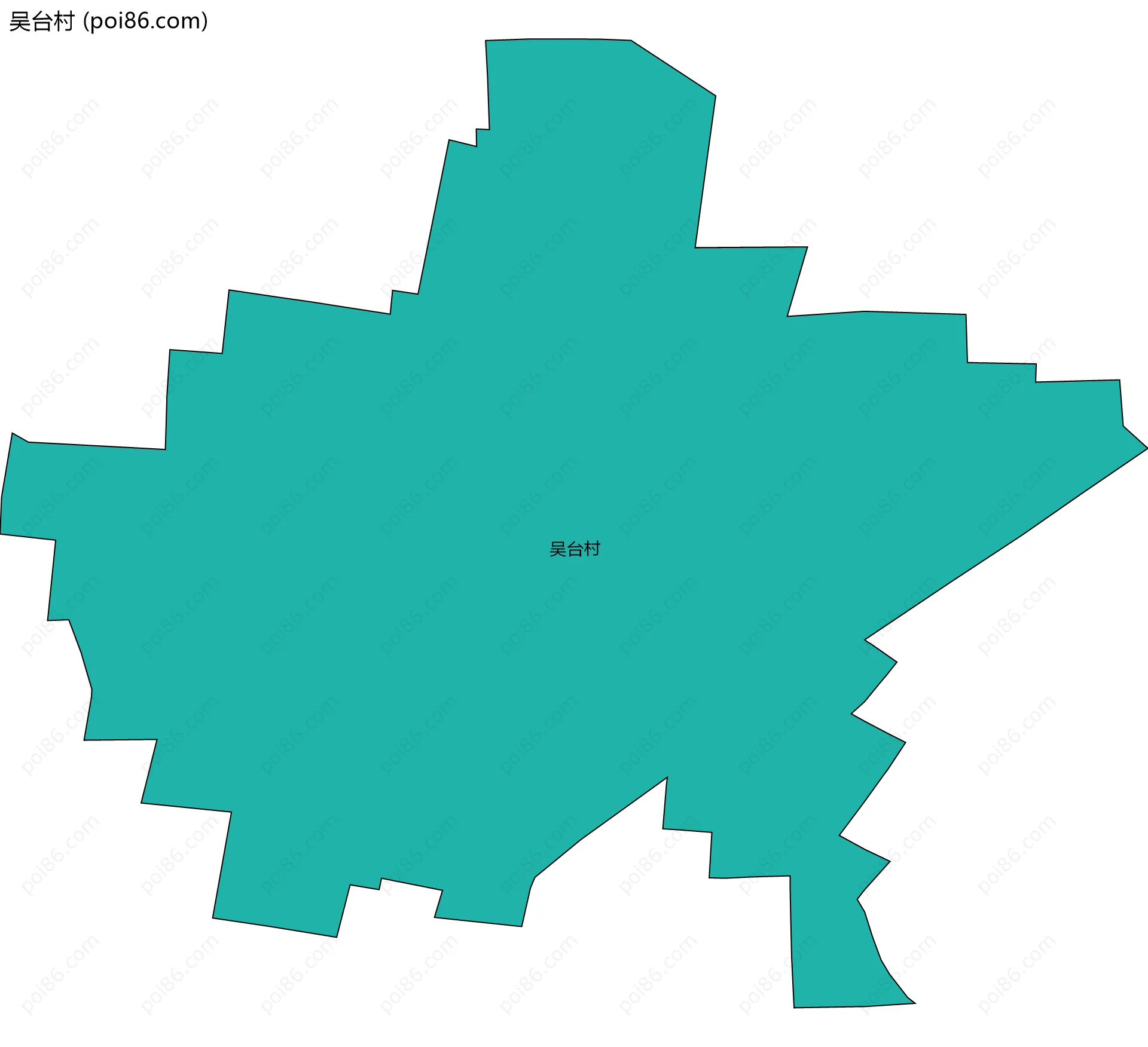 吴台村边界地图