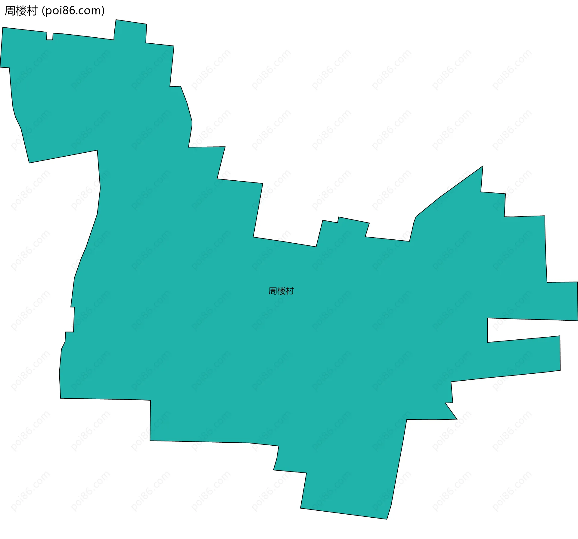 周楼村边界地图