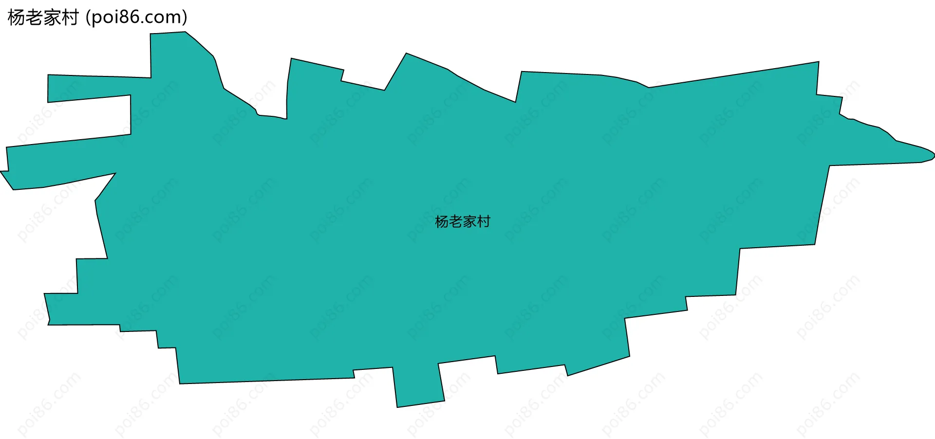 杨老家村边界地图