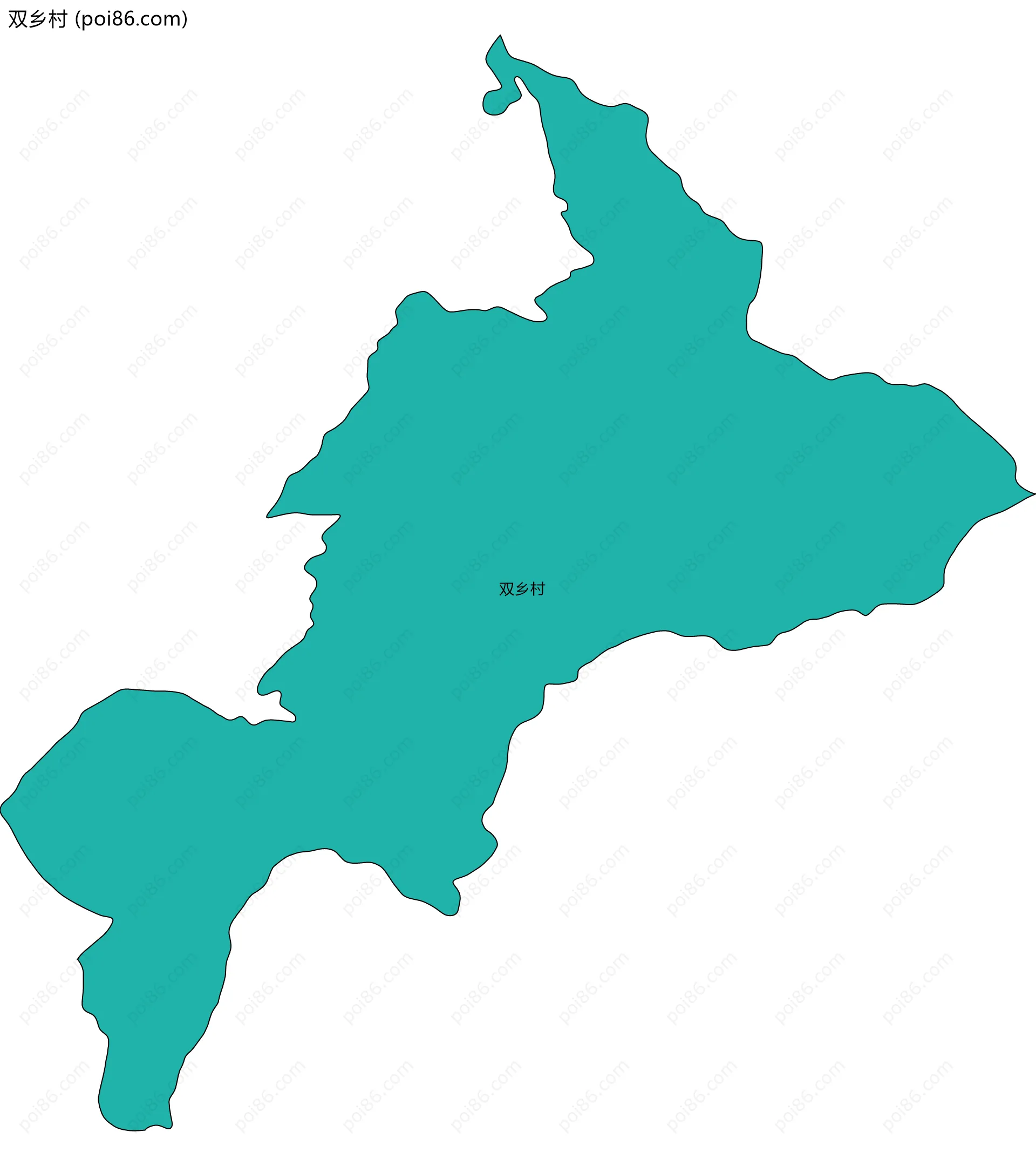 双乡村边界地图